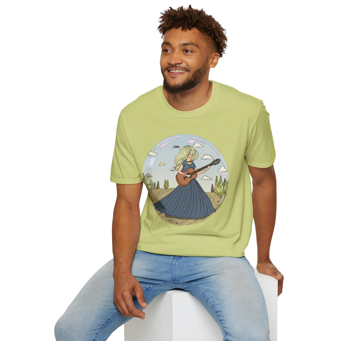 Womens Graphic T Shirt Art Design Tee Softstyle Cotton Ring-Spun Unisex Short Sleeve