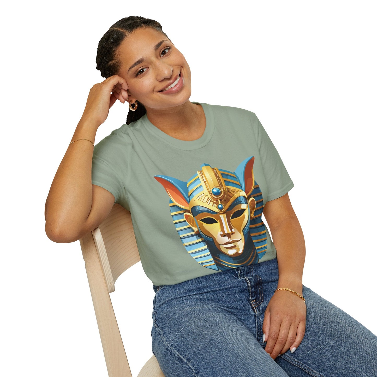 Mask Tee Shirt Unisex Softstyle Cotton Tee With Masquerade Art Design Gildan Softstyle