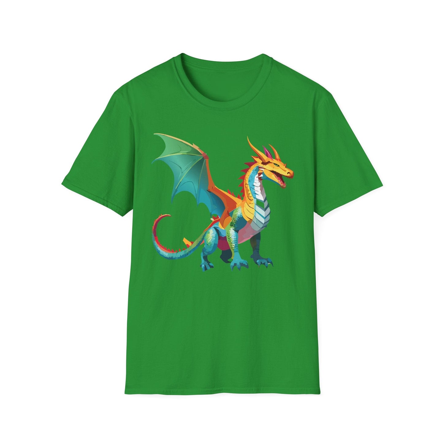 Dragon Graphic Unisex Cotton Softstyle Art Design Tee With Animals 8