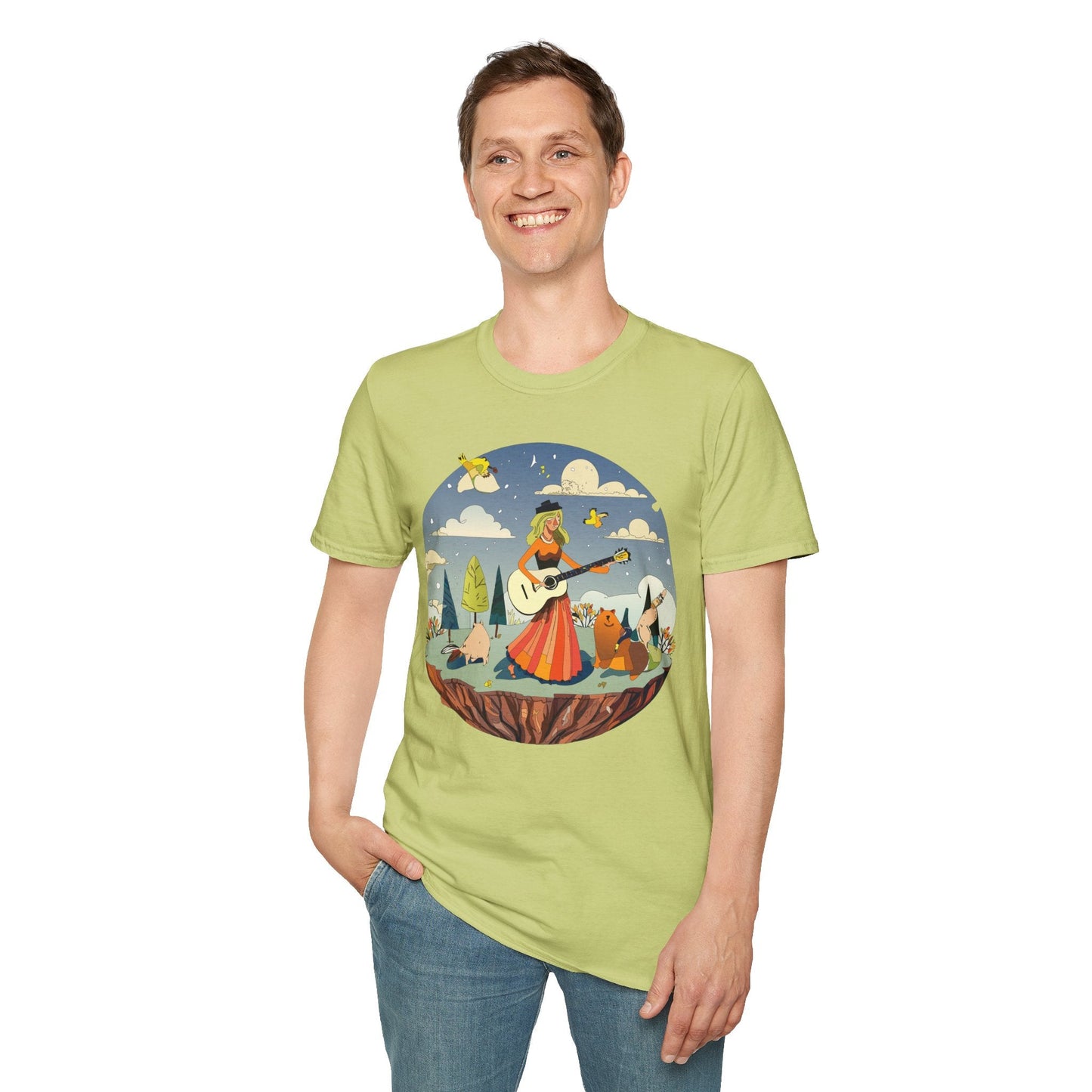 Womens Graphic T Shirt Art Design Tee Unisex SoftStyle Gildan 64000 100 Percent Cotton