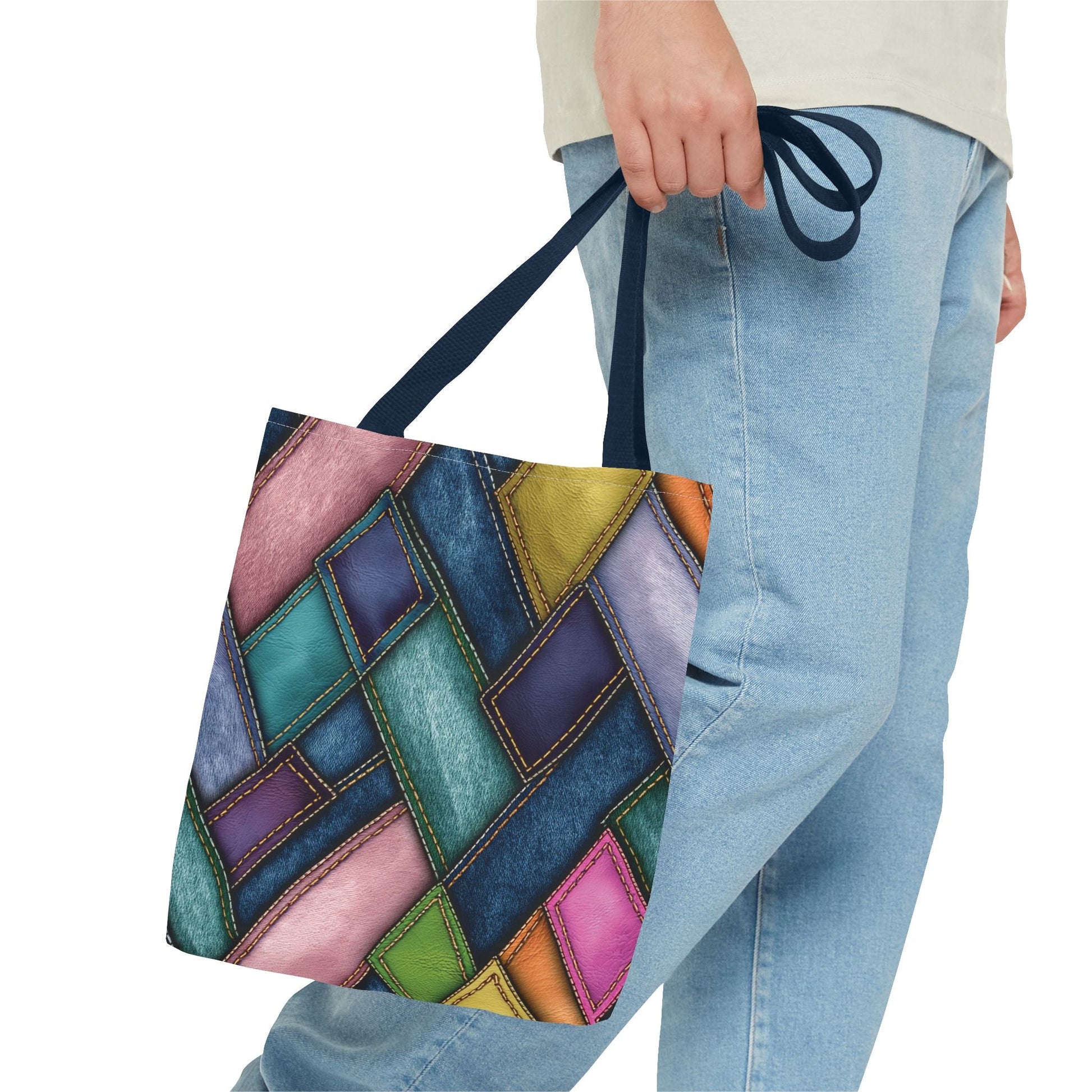 Denim Canvas Bag, Tote Bag Denim Printify