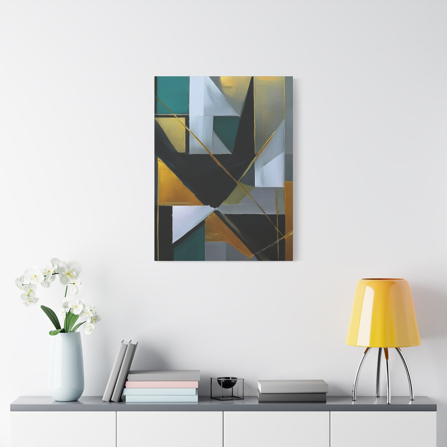 Abstract Geometric Painting Print Canvas 20x24,20x30,24x30 24x32,24x36,30x40 32x48,36x48,40x60 Pine-Wood Inner Frame ABS-77