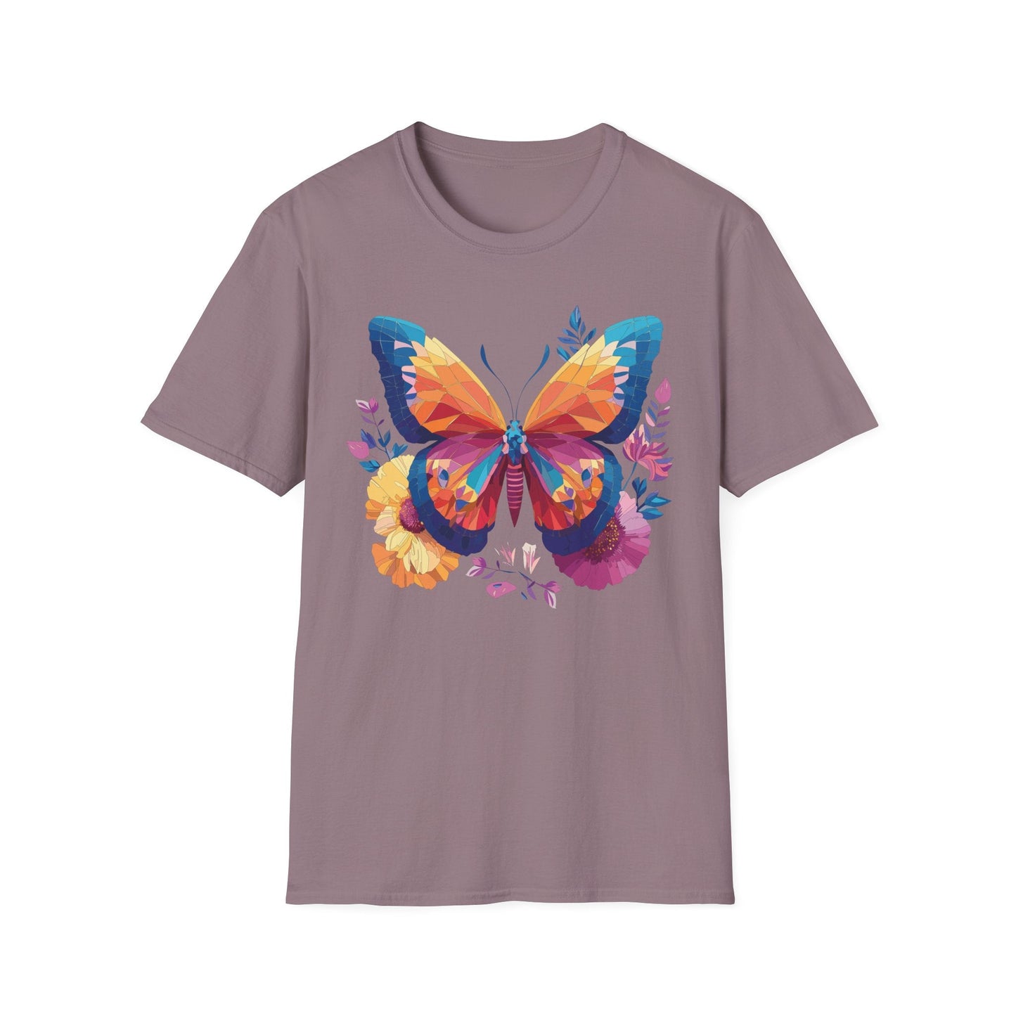 Butterfly Shirt Unisex Softstyle Short Sleeve Tee Monarch Butterfly 100 Percent Cotton
