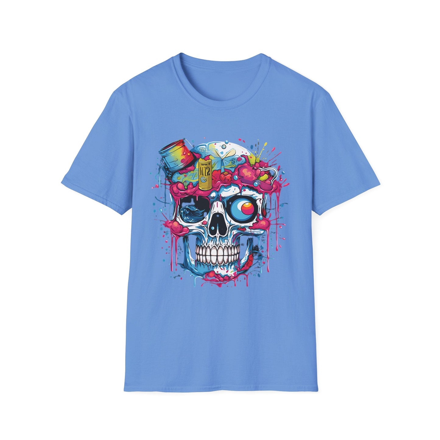 Skull Graphic Tee Shirt Unisex Skeleton Shirt Softstyle Cotton Comfort Everyday Wear Durable