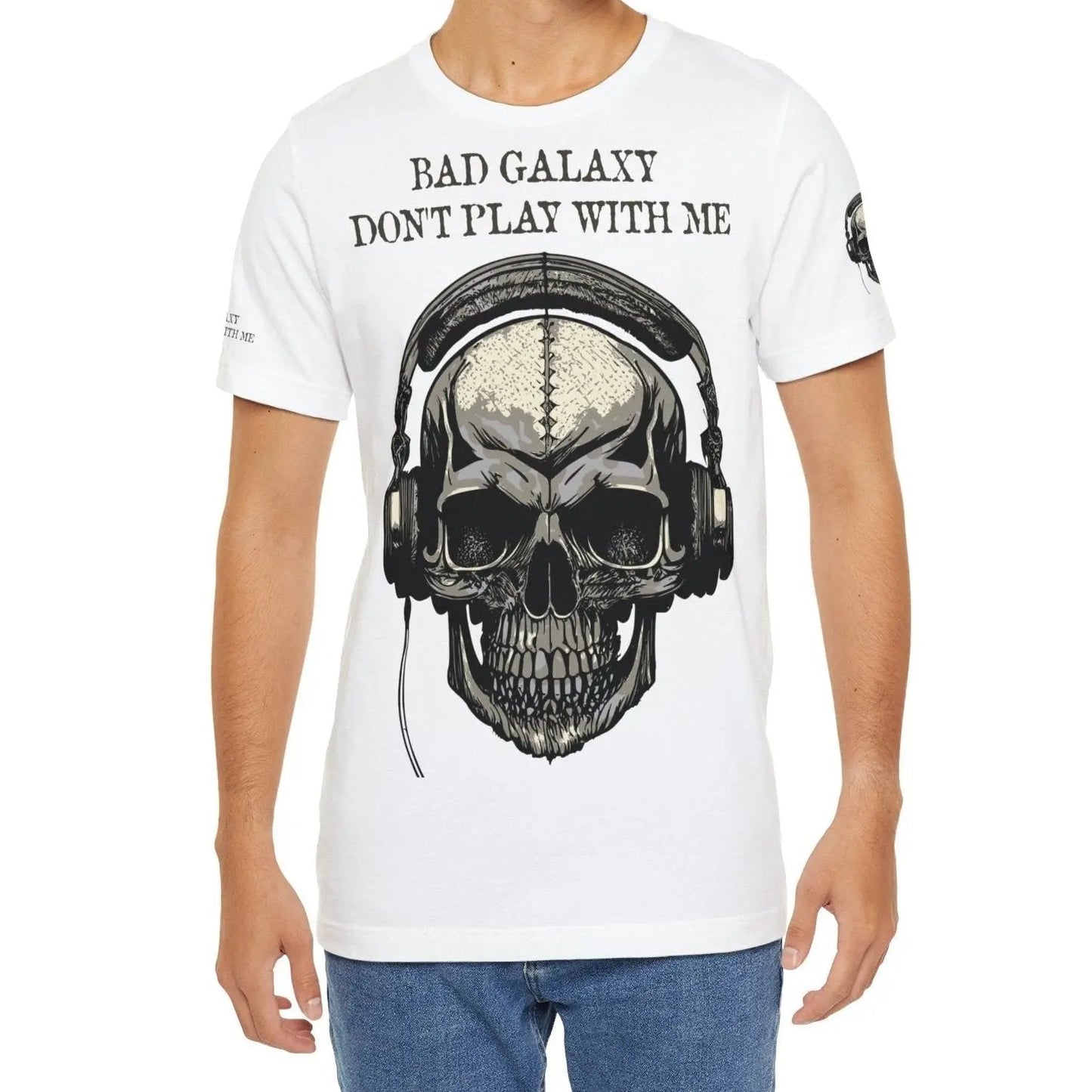 Skull T Shirt From Bad Galaxy Made To Order 100 Percent Cotton With Eco Friendly Inks Free Shipping