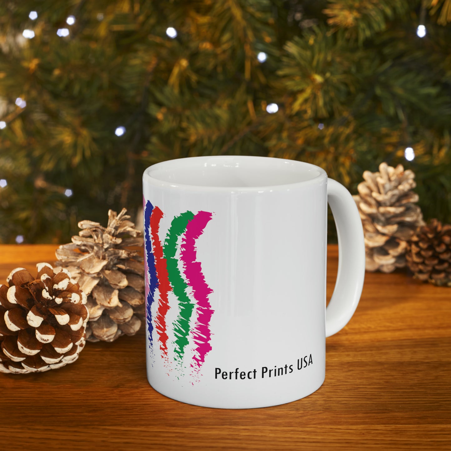 Coffee & Tea Mug with Stripes print