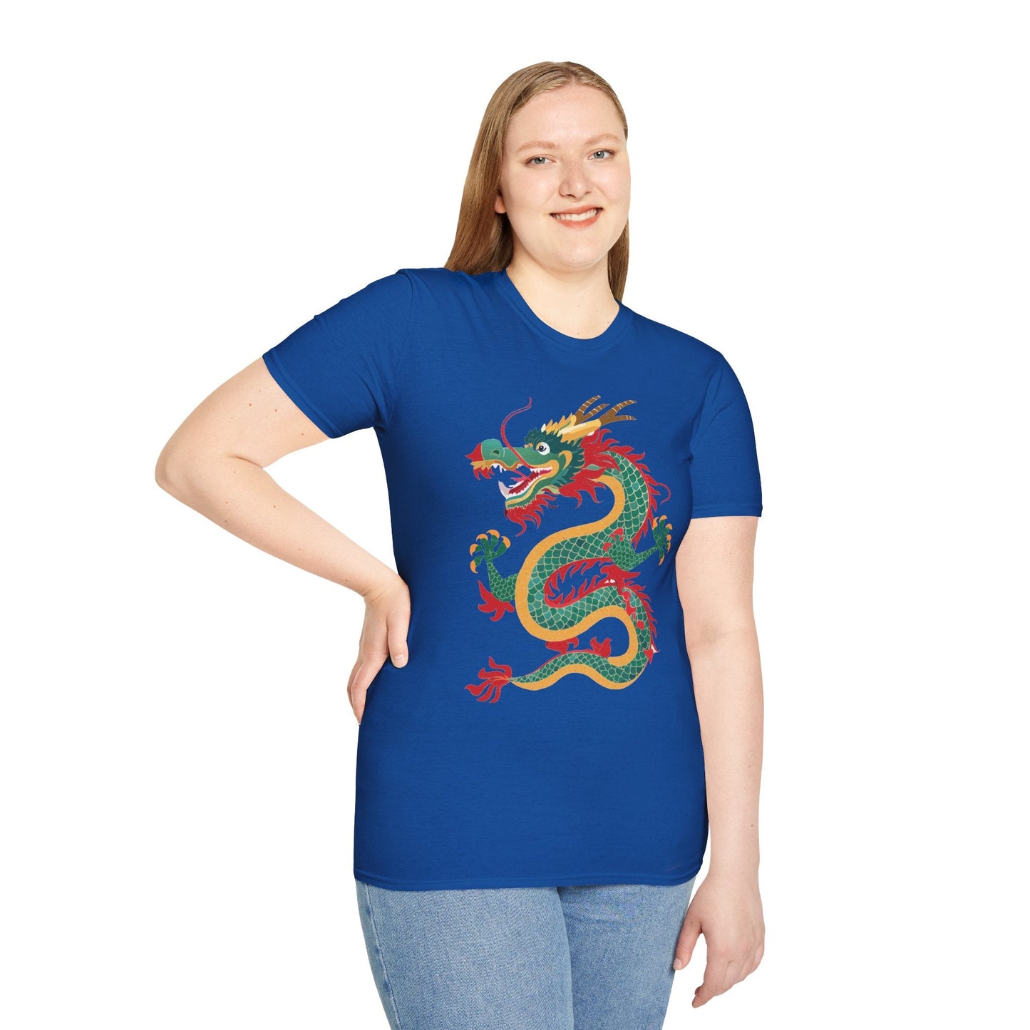 Dragon Graphic Unisex Cotton Softstyle Art Design Tee With Animals 3