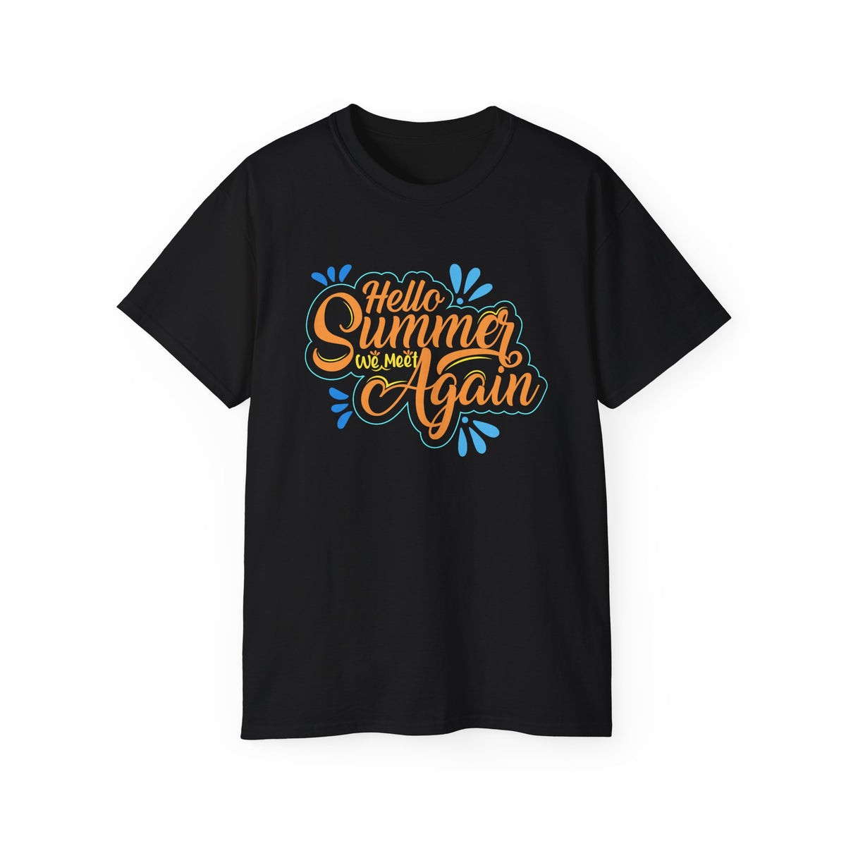 Hello Summer Again T-Shirt | Summer Script Graphic Tee