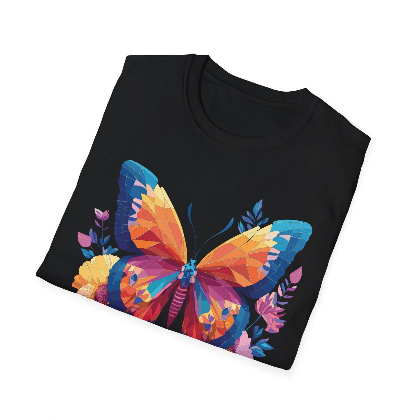 Butterfly Shirt Unisex Softstyle Short Sleeve Tee Monarch Butterfly 100 Percent Cotton