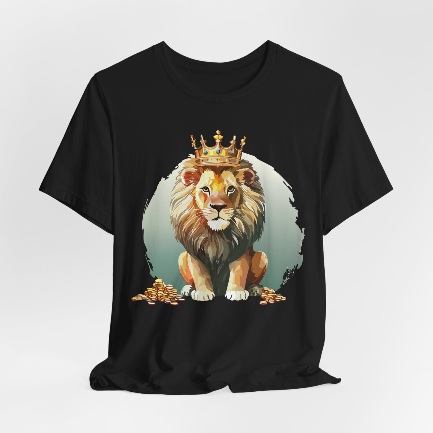 Regal Lion Short Sleeve Tee, Animal Shirt, Lion Tee, Unisex Top, Birthday Gift, Shirt with Animal design