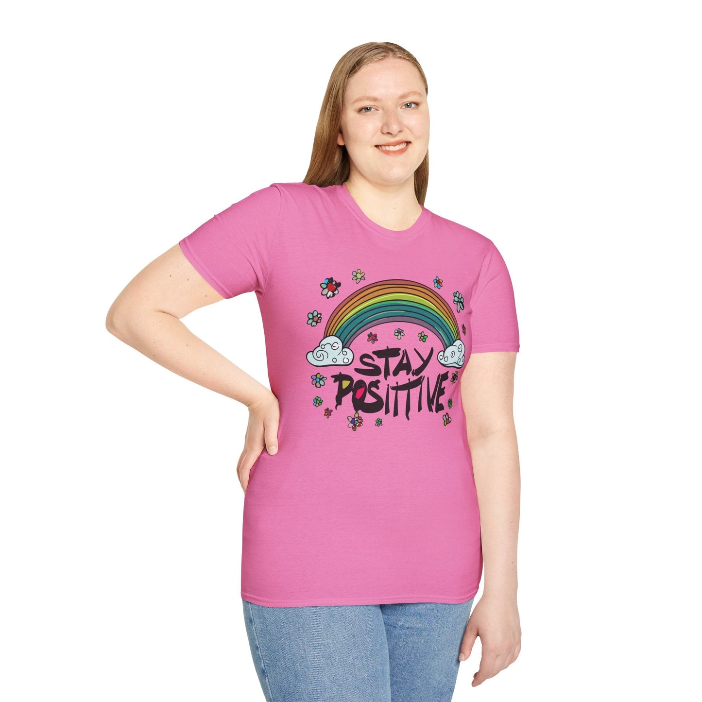 Positive Slogan T Shirt Unisex Softstyle Tee With Positive Words And Good Quotes Gildan 64000