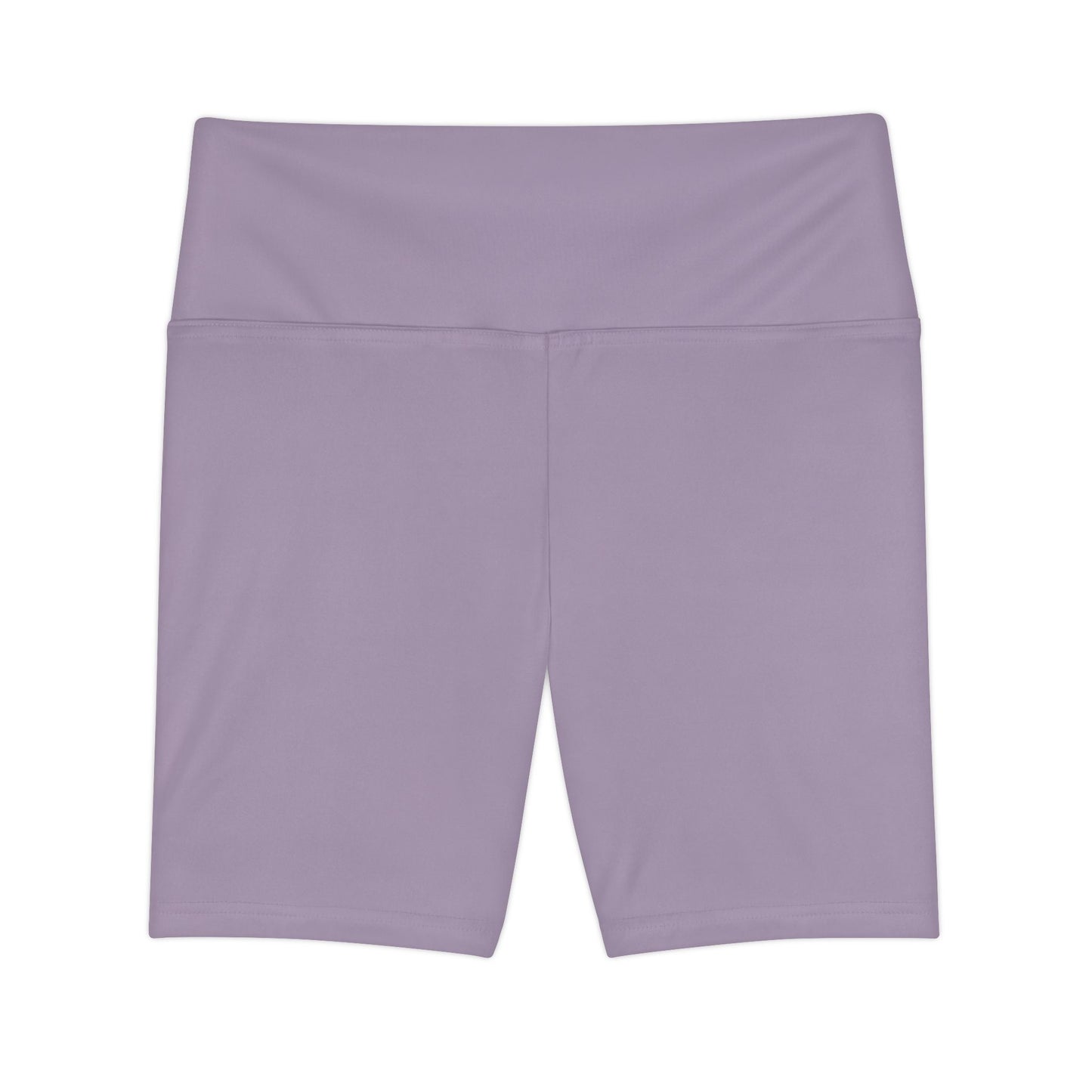 Dusty Rose fog Lavender High-Waist Workout Shorts — Women's Athletic Biker Shorts