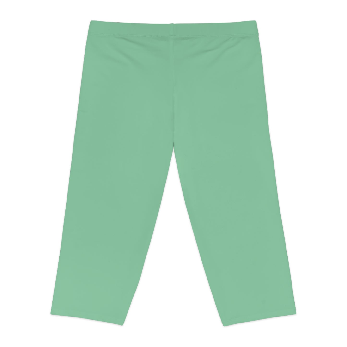 Green Color Capri Leggings, Green Capri Leggings 7