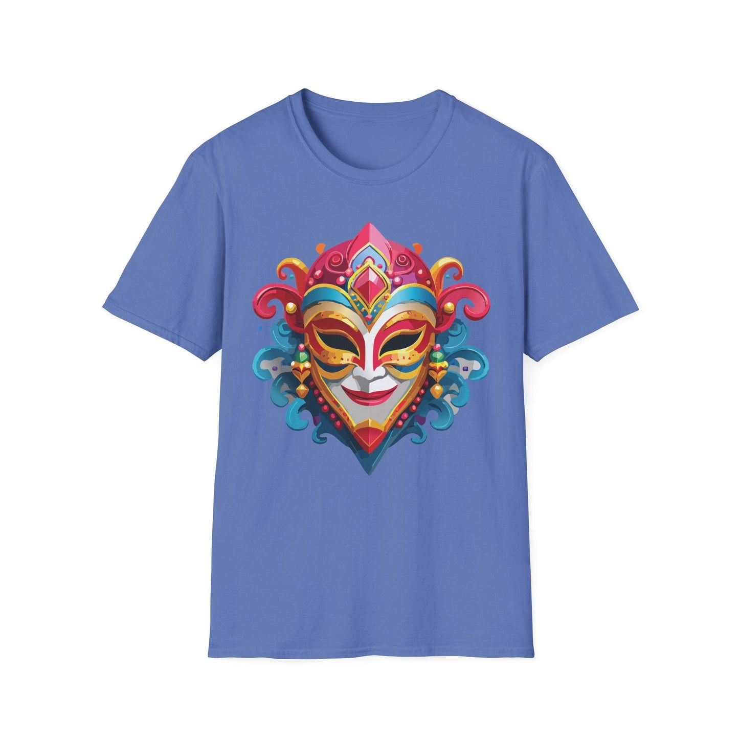 Mask Tee Shirt Unisex Masquerade Tees Softstyle 64000 100 Percent Cotton Lightweight Breathable