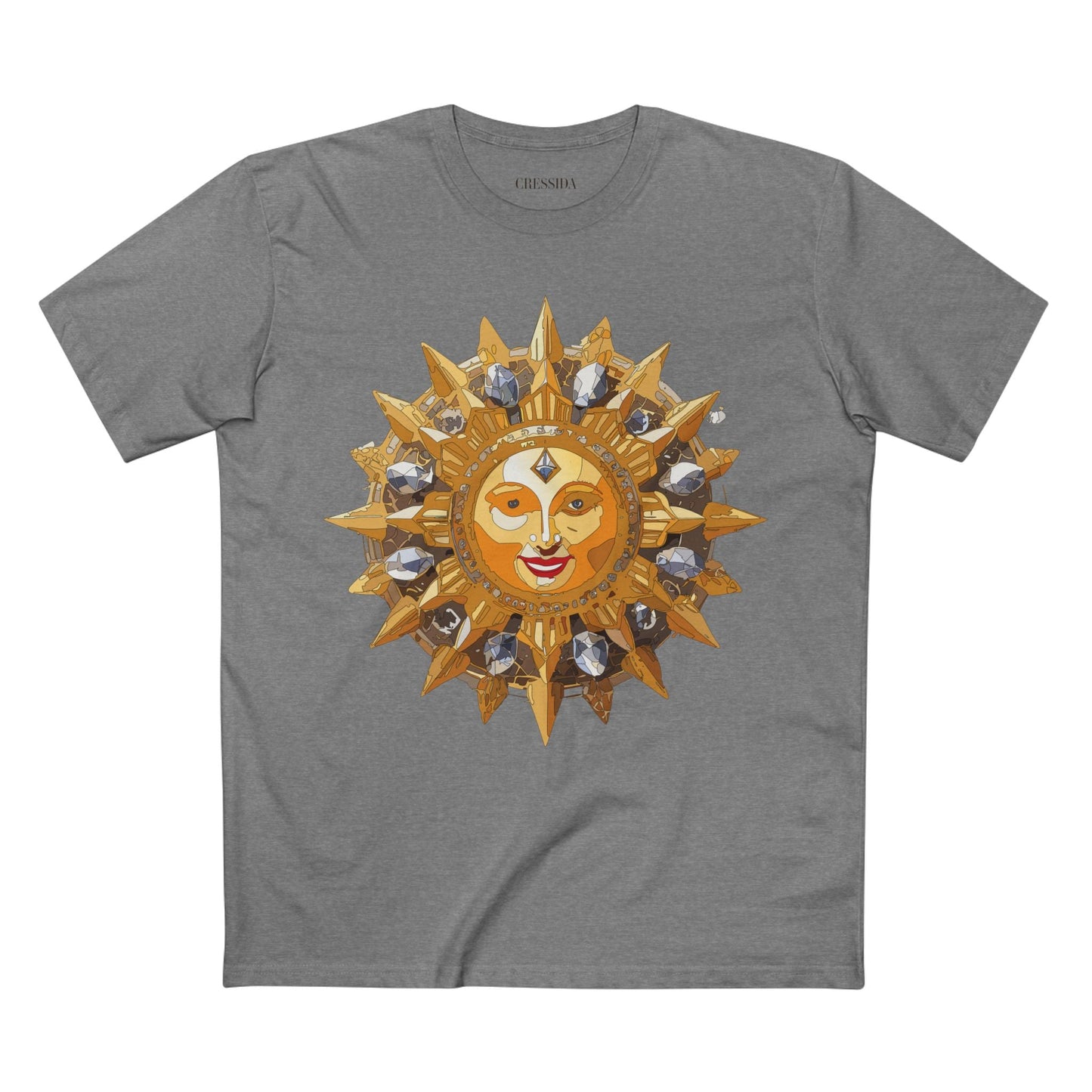 Gold Sun Graphic Unisex 100 Cotton T-Shirt with Golden Art Design 13