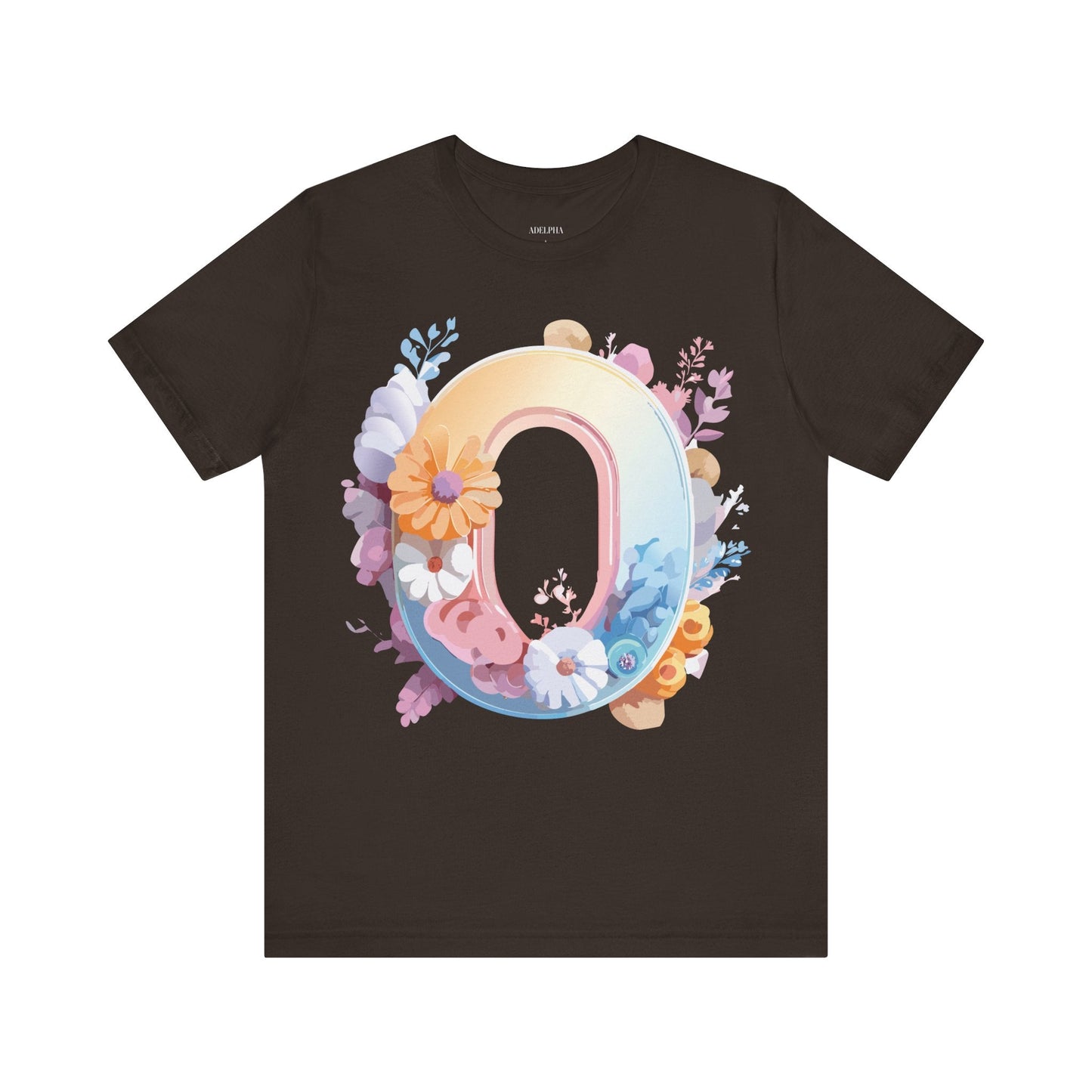 Letter O Shirt Unisex Graphic Tee Vintage Inspired Artwork By Adelpha Premium Short Sleeve