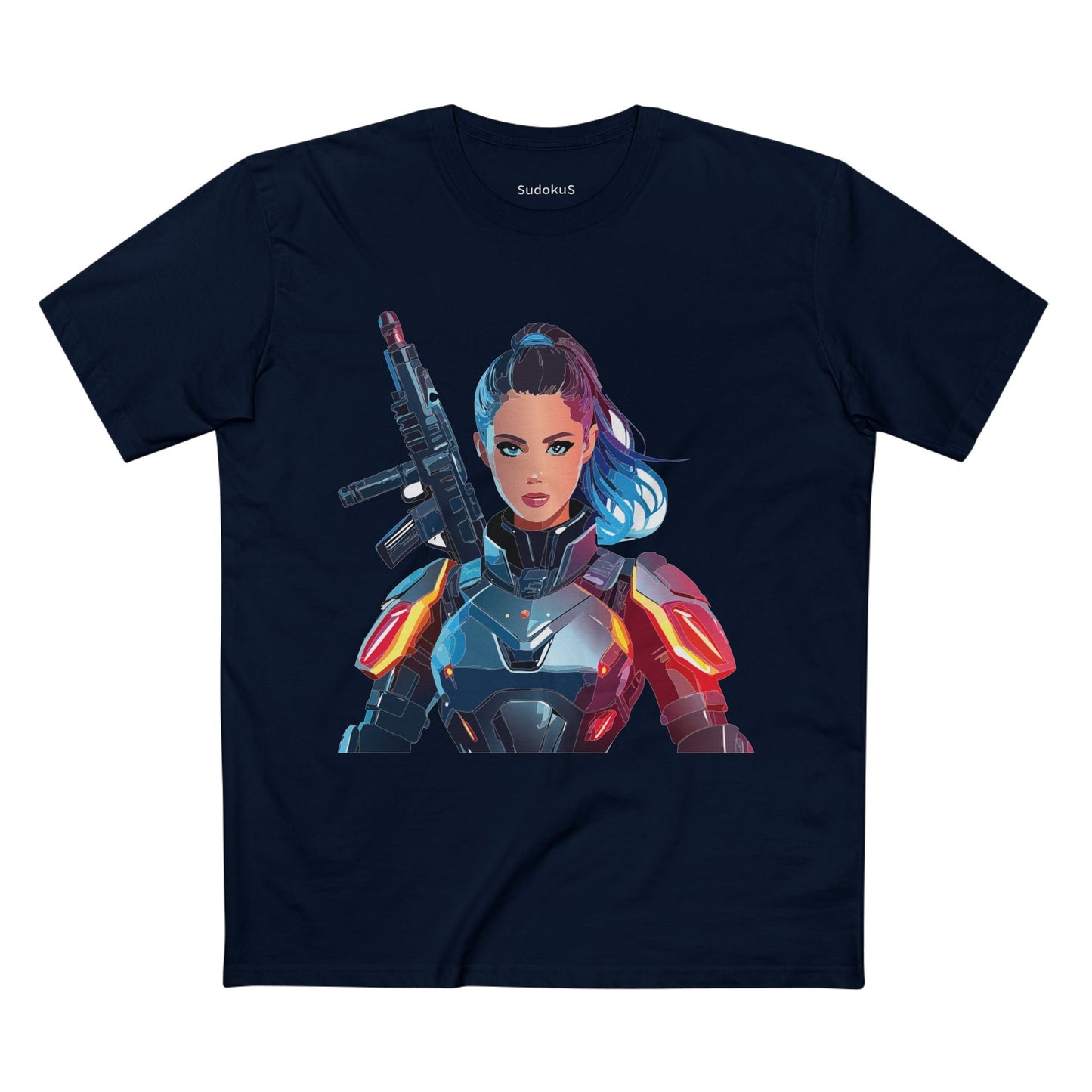 Army-woman Graphic Unisex 100 Cotton Staple Tee 15