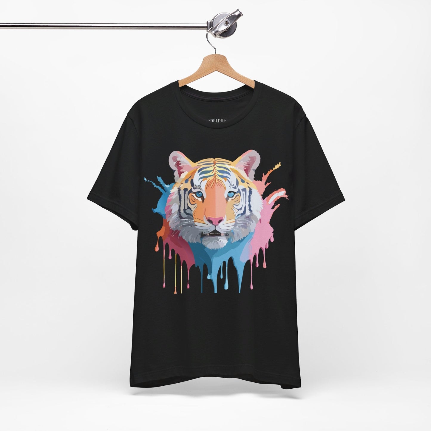 Tiger Graphic Tee By Adelpha Unisex Short Sleeve Vintage Inspired Art Shirt Premium Quality