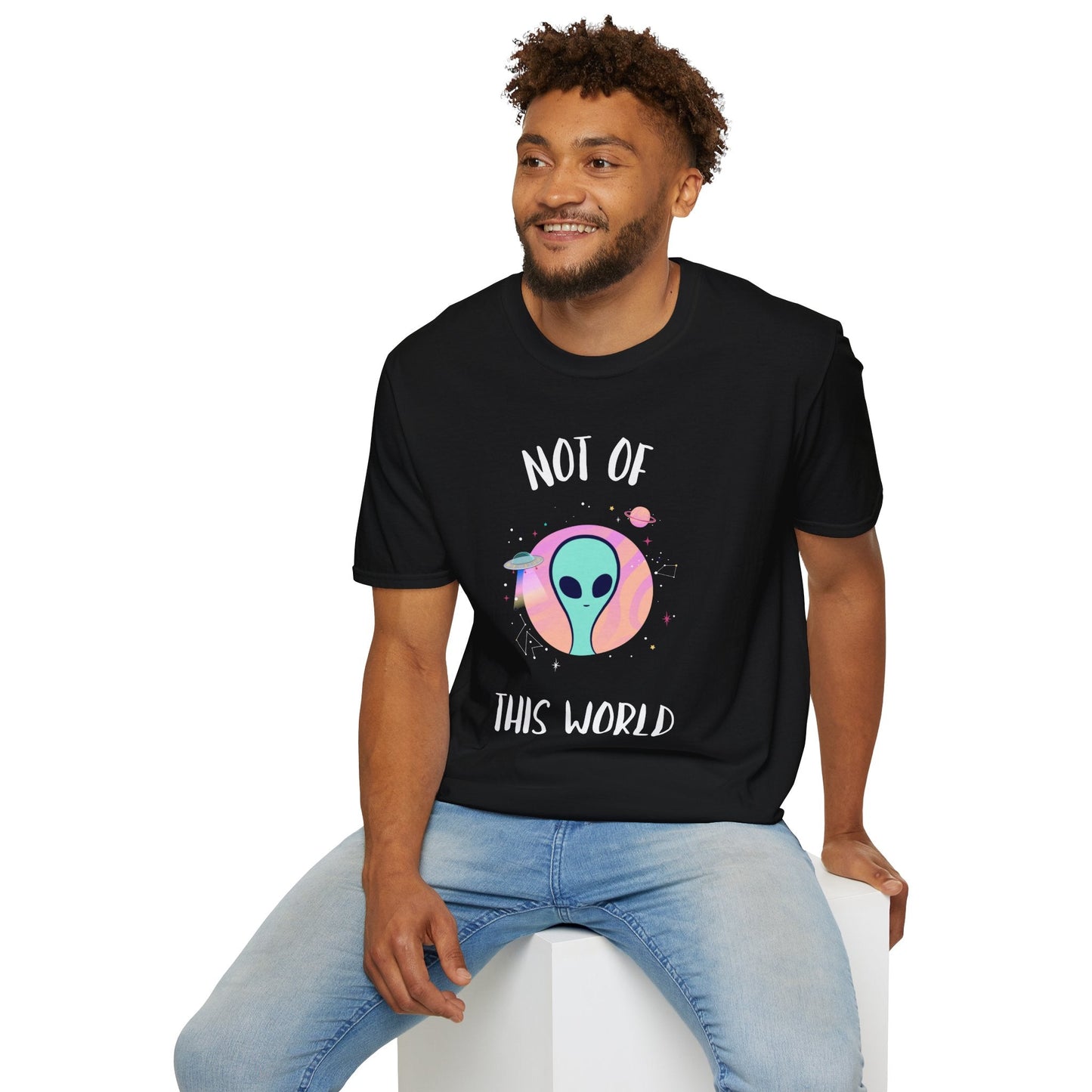 Alien Graphic TShirt  Not Of This World Cute Pastel UFO Tee