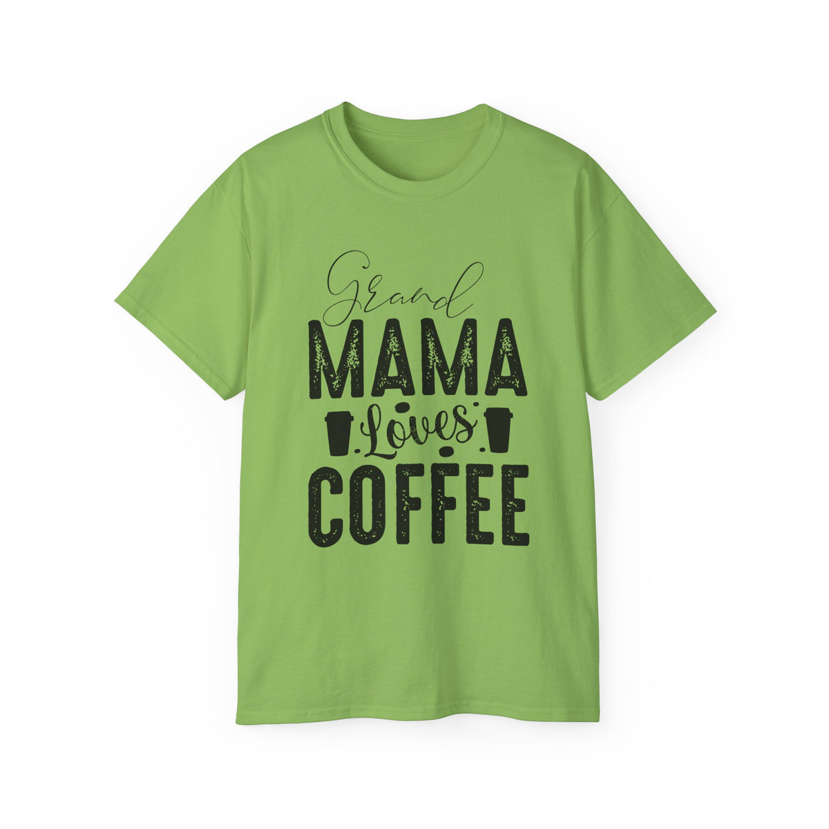 Mama Loves Coffee T-Shirt | Vintage Script Coffee Mom Tee