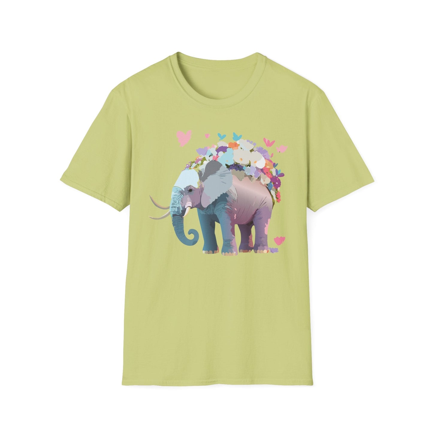 Elephant Graphic T Shirt Unisex Cotton Softstyle Tee Gildan 64000 Elephant Design For Animal Lovers