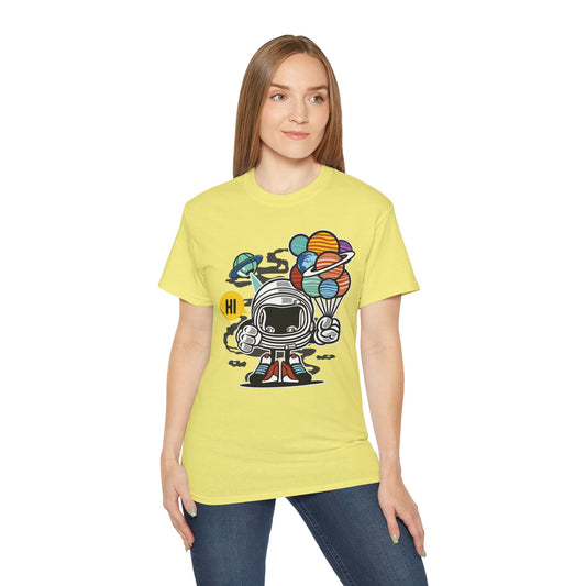 Astronaut Cartoon Graphic Tee Unisex 100 Cotton Gildan T-Shirt 7