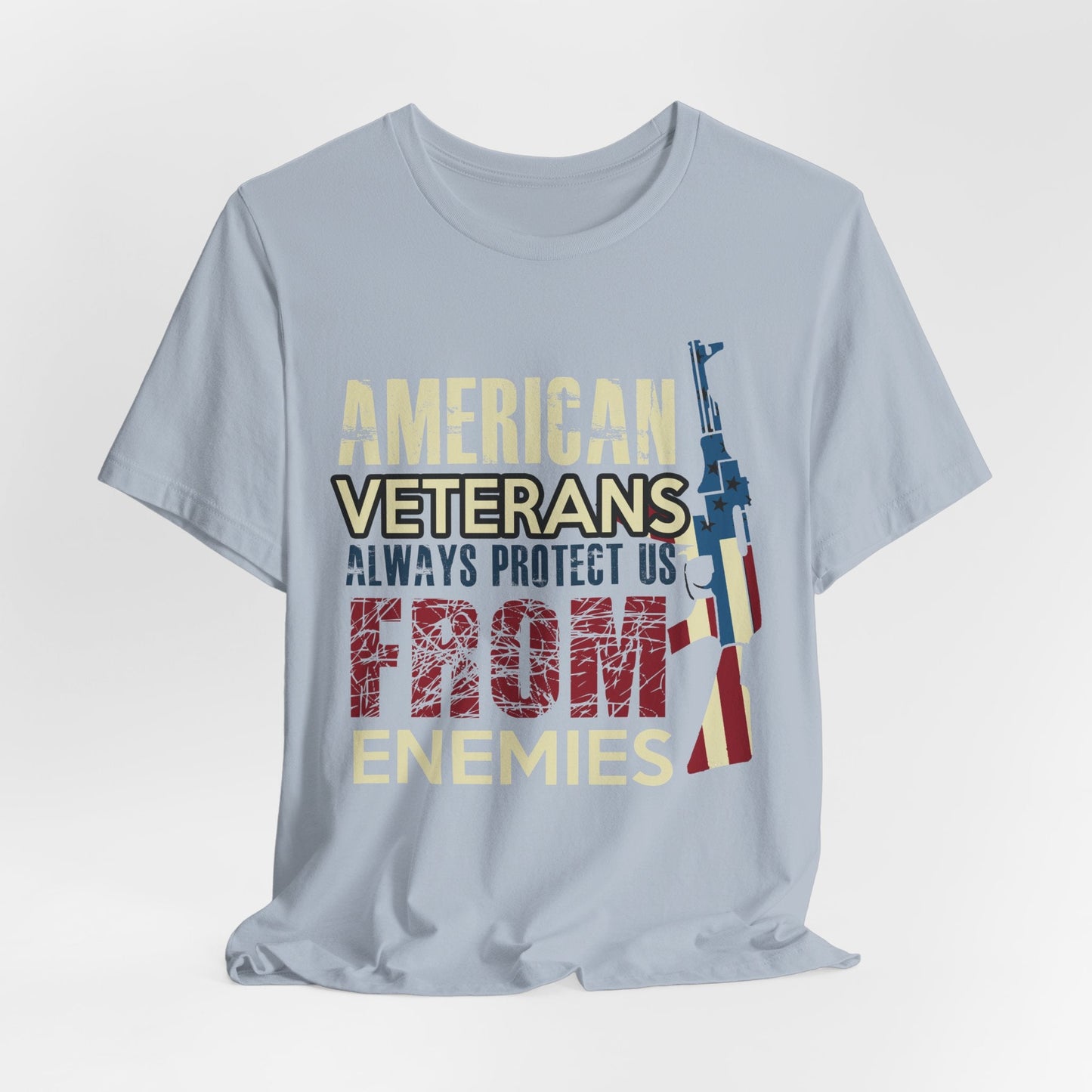 Army Veteran Patriotic Graphic Design Unisex Cotton T-Shirt v44
