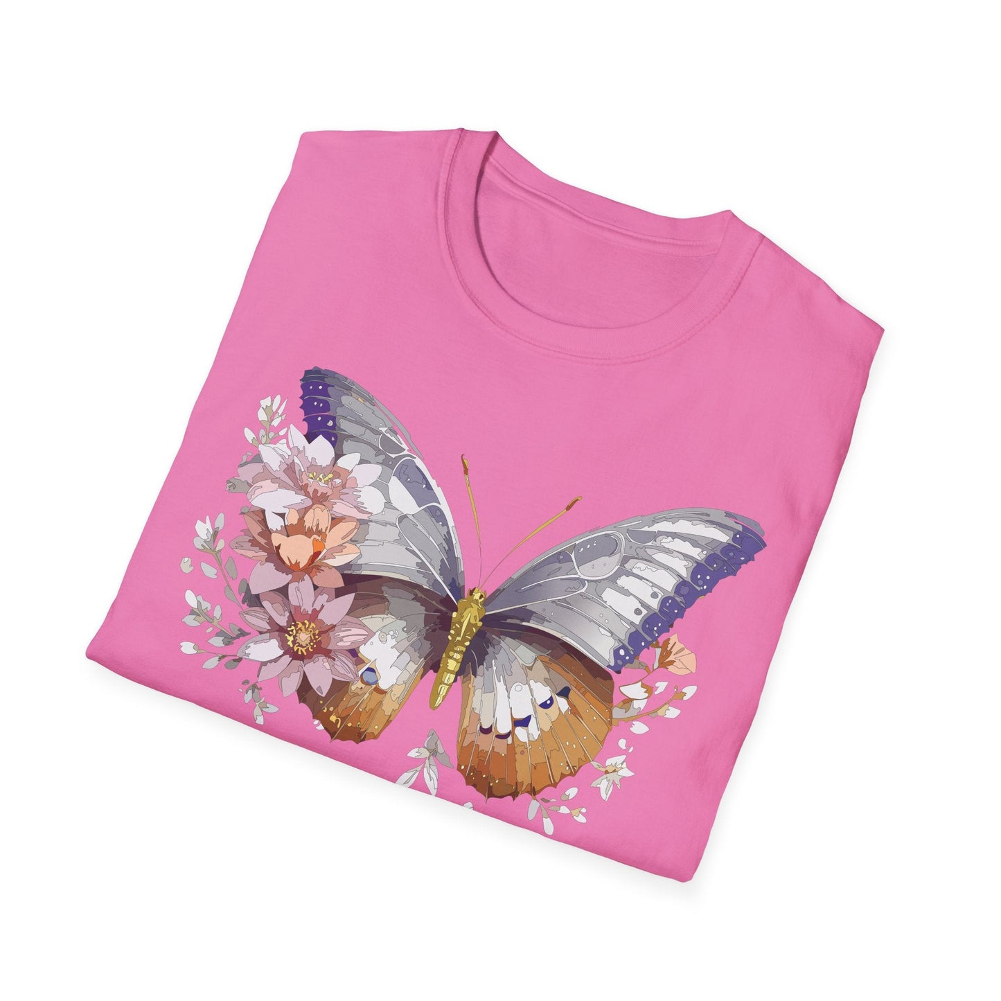 Butterfly Shirt Unisex T Shirt 100 Percent Ring Spun Cotton Gildan Softstyle Tee