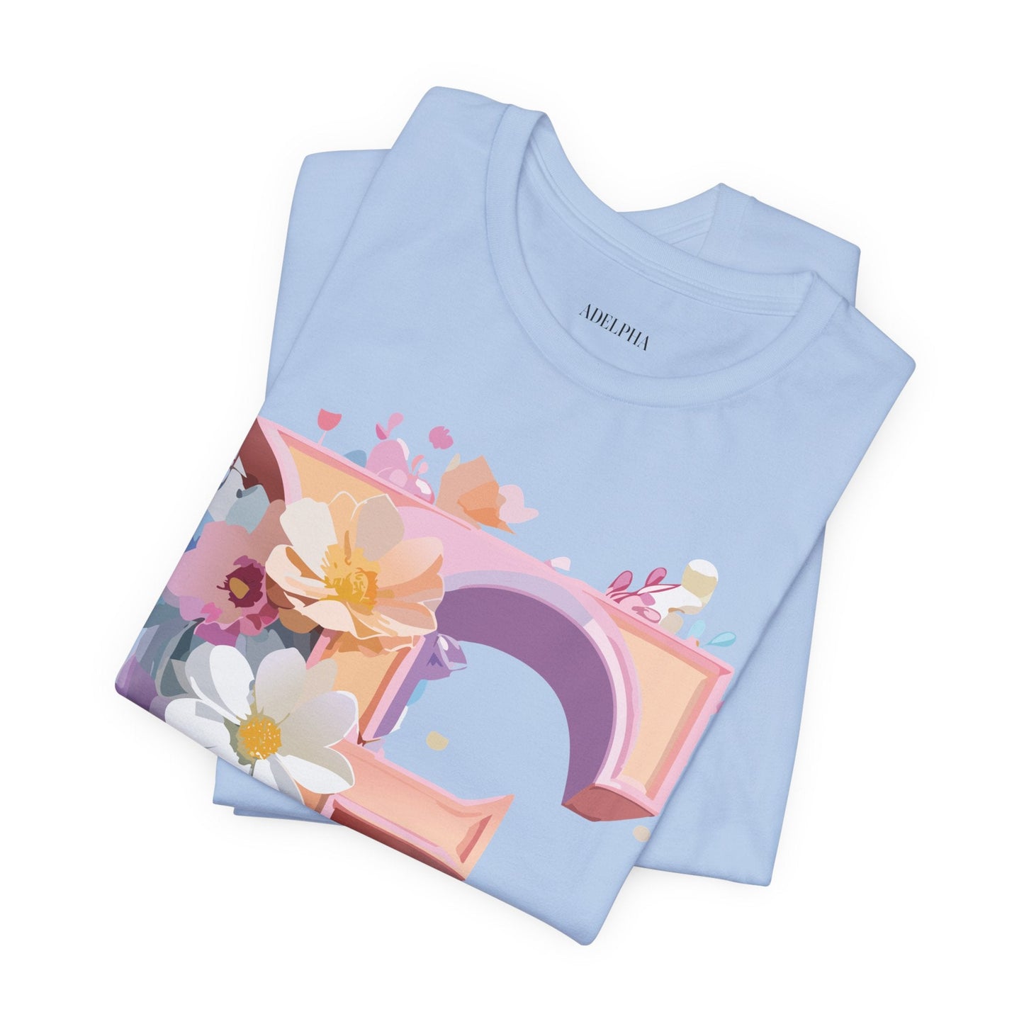 Letter E Shirt Graphic Tee Unisex Vintage Inspired Artwork By Adelpha Premium Short Sleeve