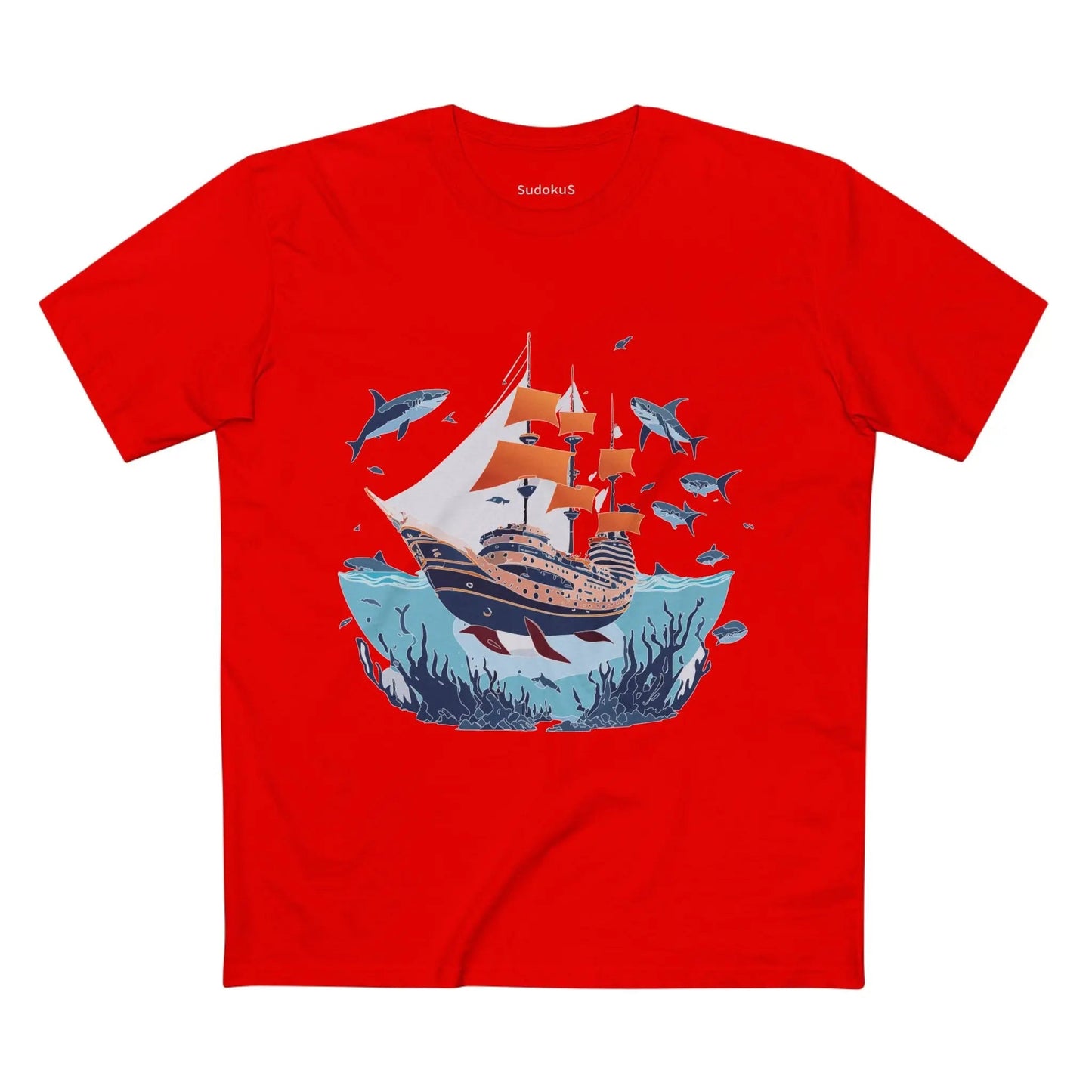 Ocean Coast Graphic Unisex 100 Cotton Staple Tee 26