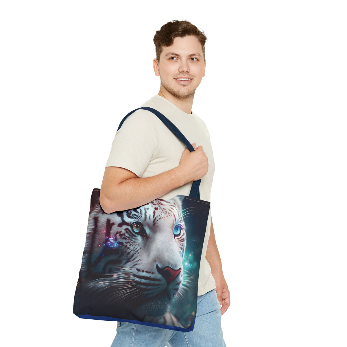 Bolsa de lona con estampados de animales 