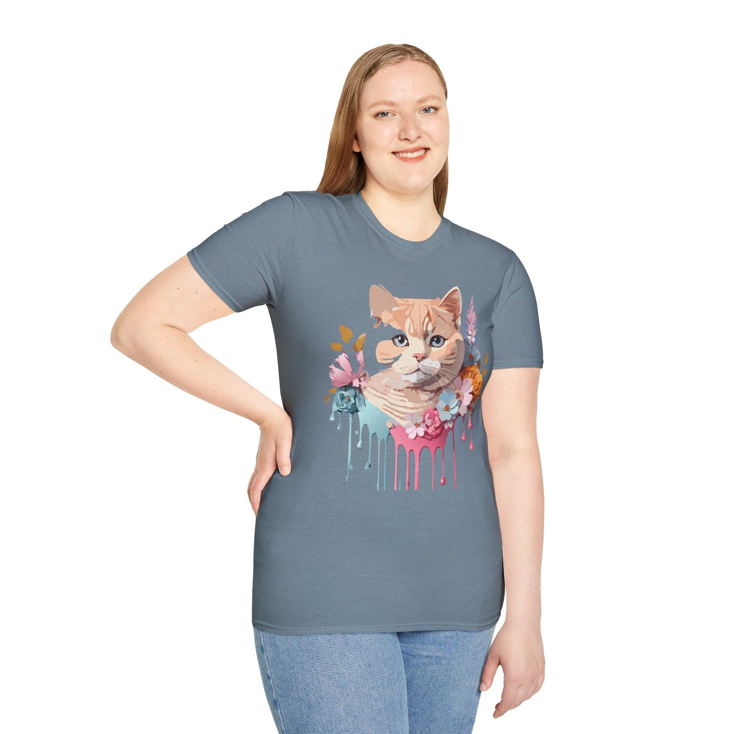 Cat Shirt Unisex Kitten Tee Softstyle Gildan 64000 Cotton Tee