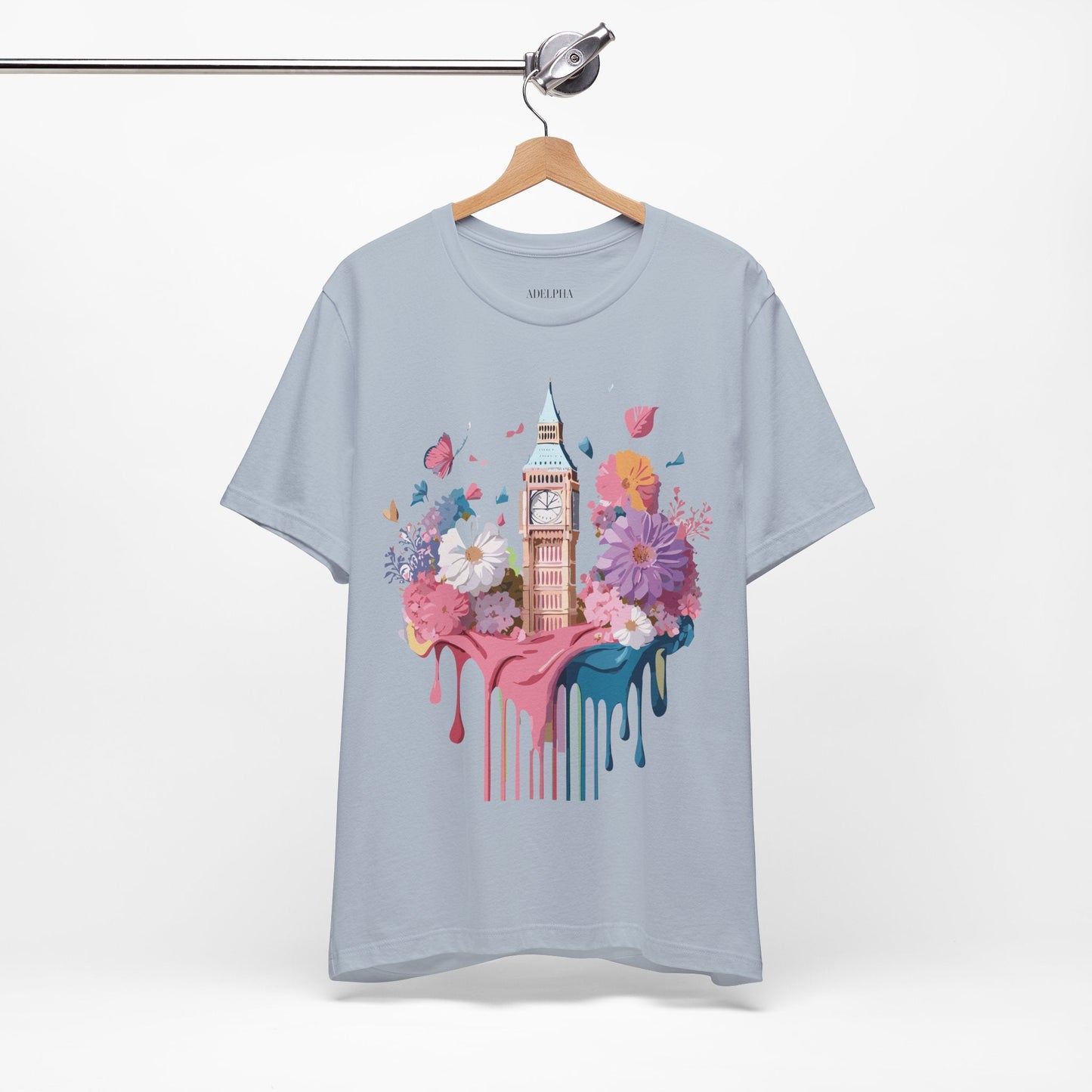 Adelpha London Tourist Unisex Graphic Tee Vintage Inspired Art Design Short Sleeve Shirt