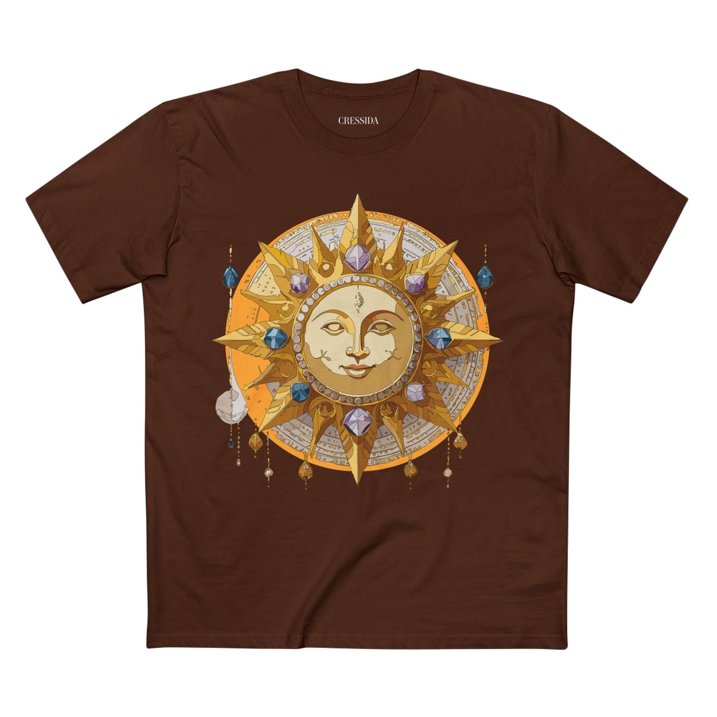 Gold Sun Graphic Unisex 100 Cotton T-Shirt with Golden Art Design 3