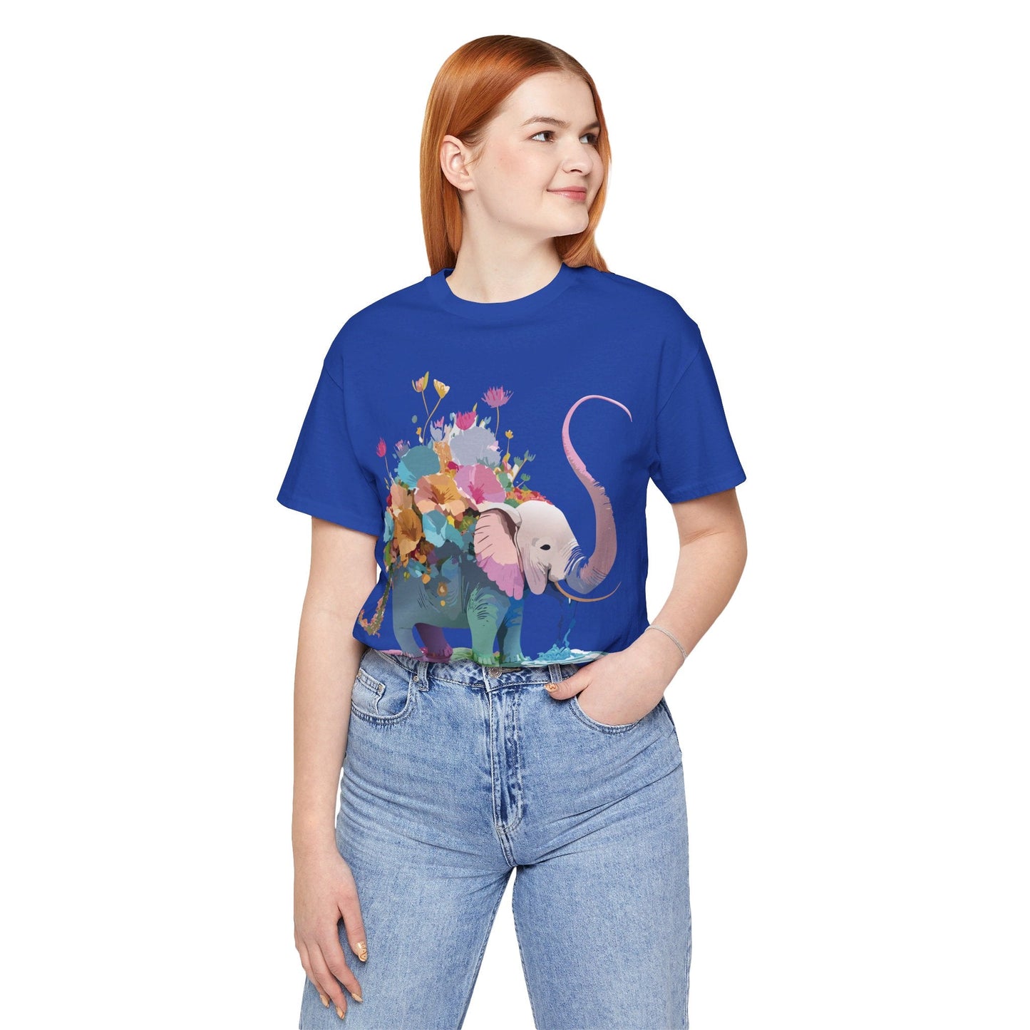 Elephant Graphic Unisex 100 Cotton Jersey Vintage Art Design Tee 12