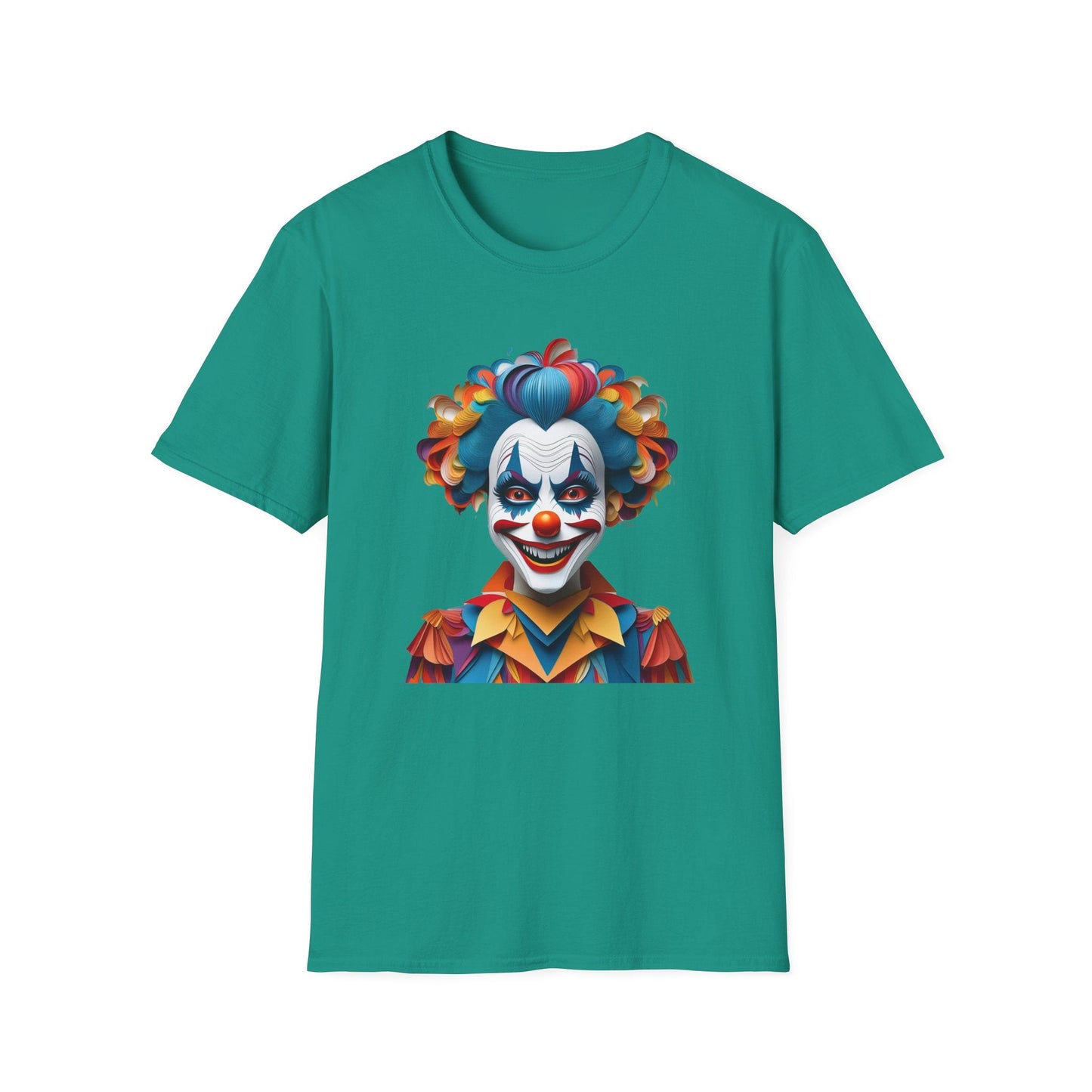 Clown Shirt Unisex T Shirt Short Sleeve Funny Man Circus Tee Gildan Softstyle 64000