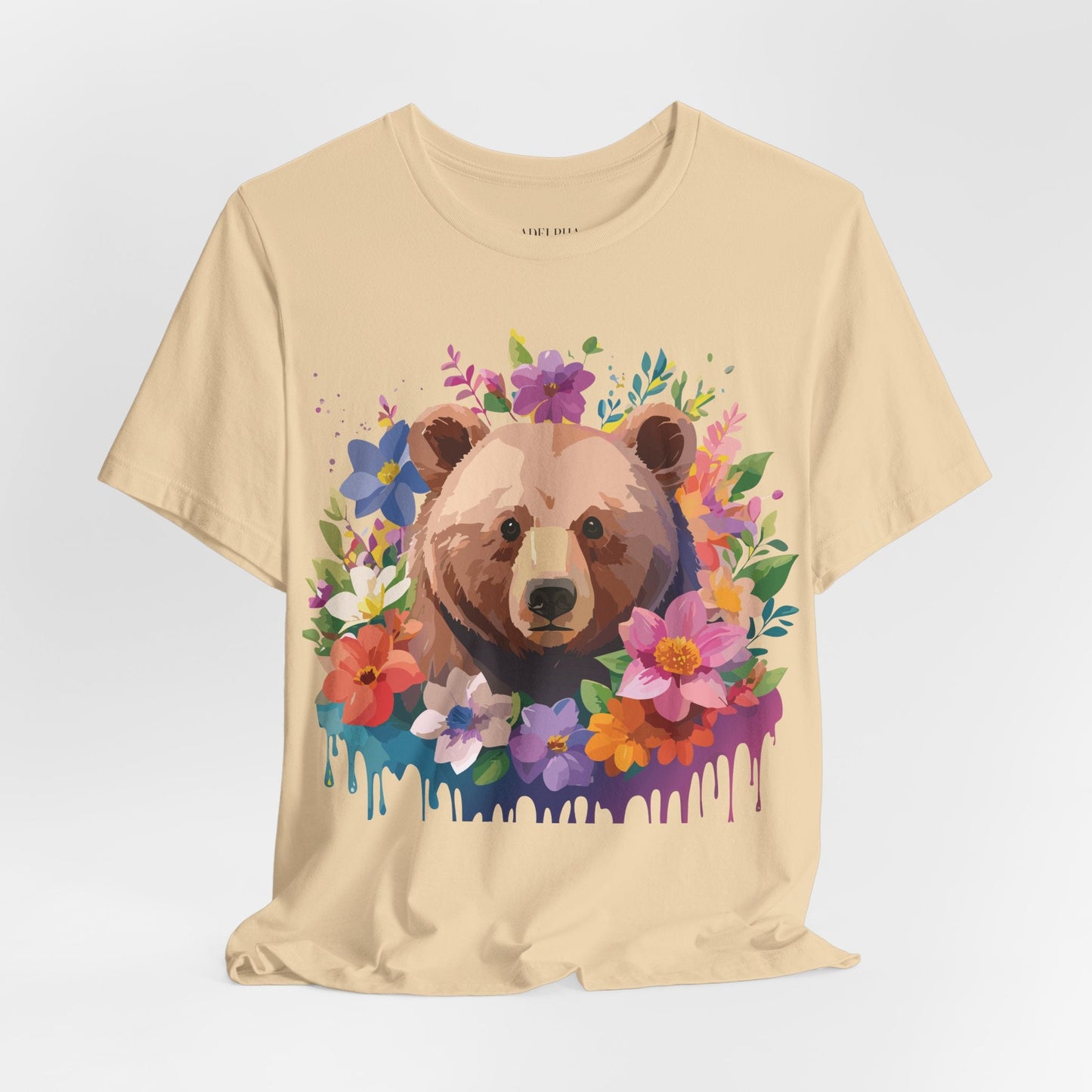 Bear Graphic Tee Adelpha Unisex Vintage Inspired Short Sleeve Shirt