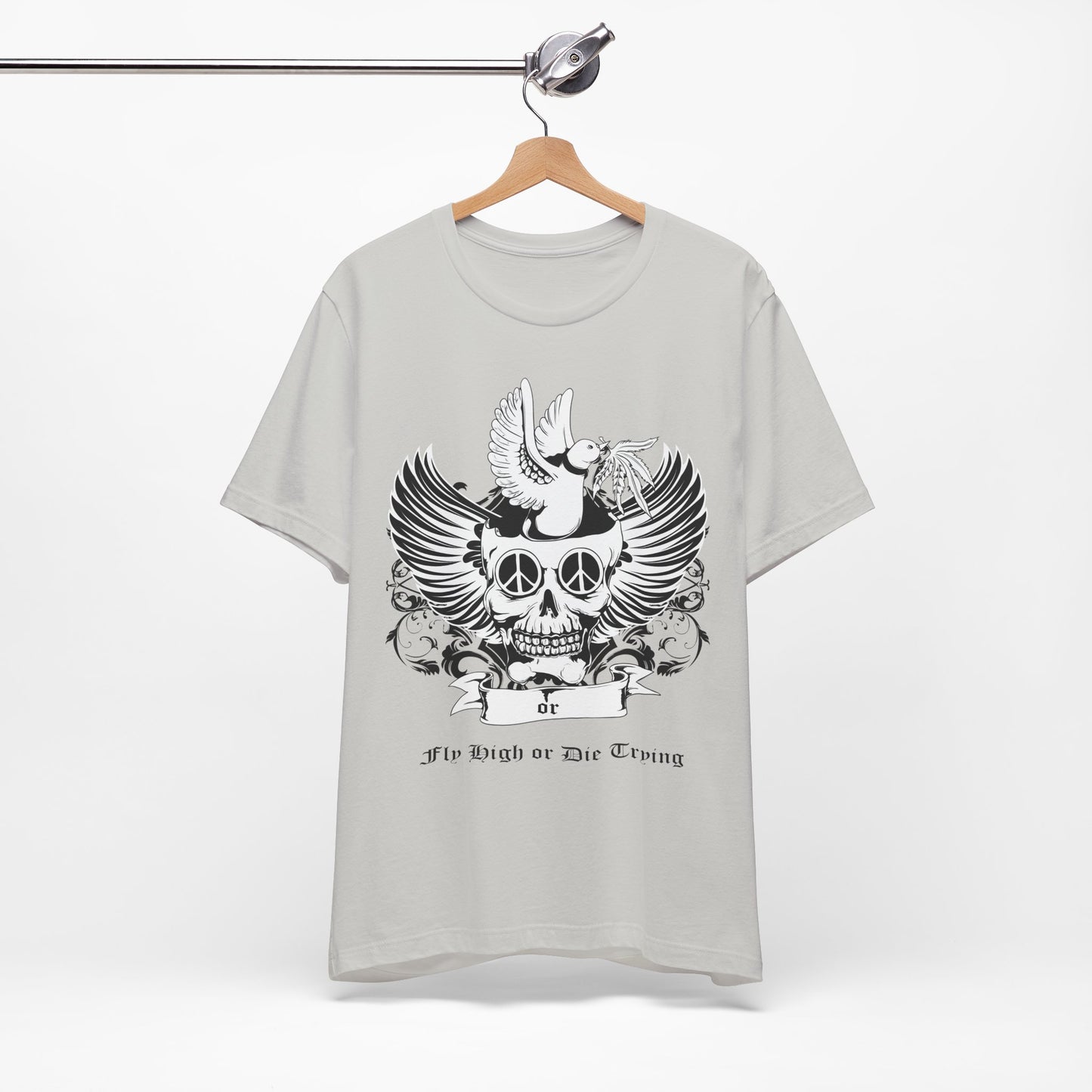 Bird Skull Graphic Design Tee, Skull Shirt, Vintage Tees, Art Design T-Shirt, Vintage Graphic Tee, Art Shirts with Skulls