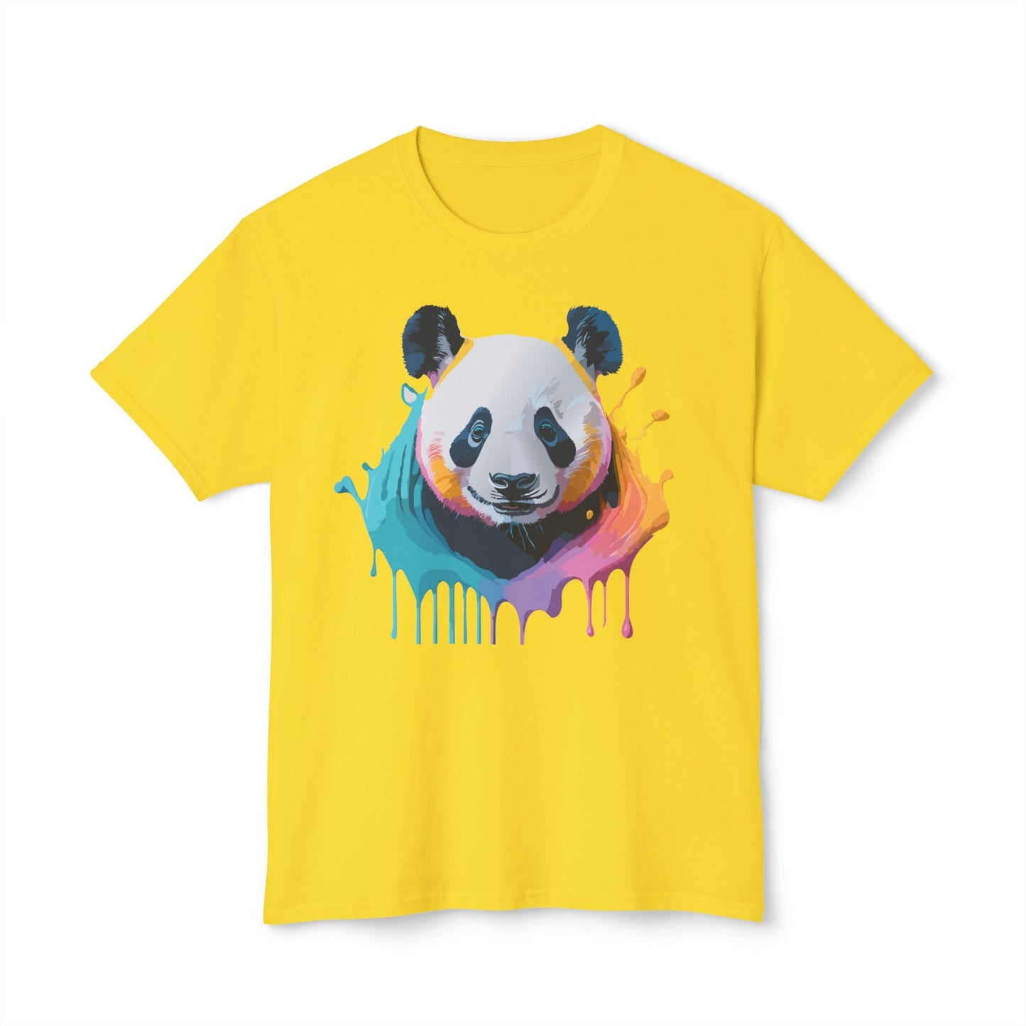 Unisex HD Cotton Panda T Shirt With Full Color Panda Art Print Made In USA Premium Fit For All Sizes