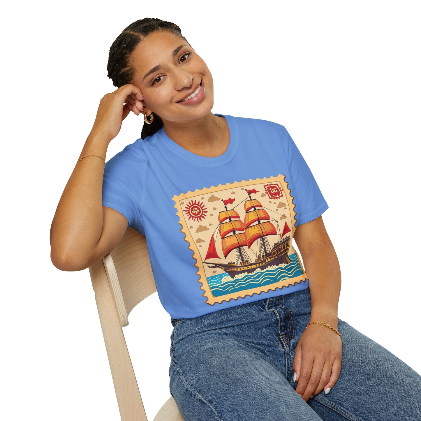 Ship T Shirts Frigate Vessel Tee Unisex Softstyle Gildan 64000 100 Percent Ring Spun Cotton