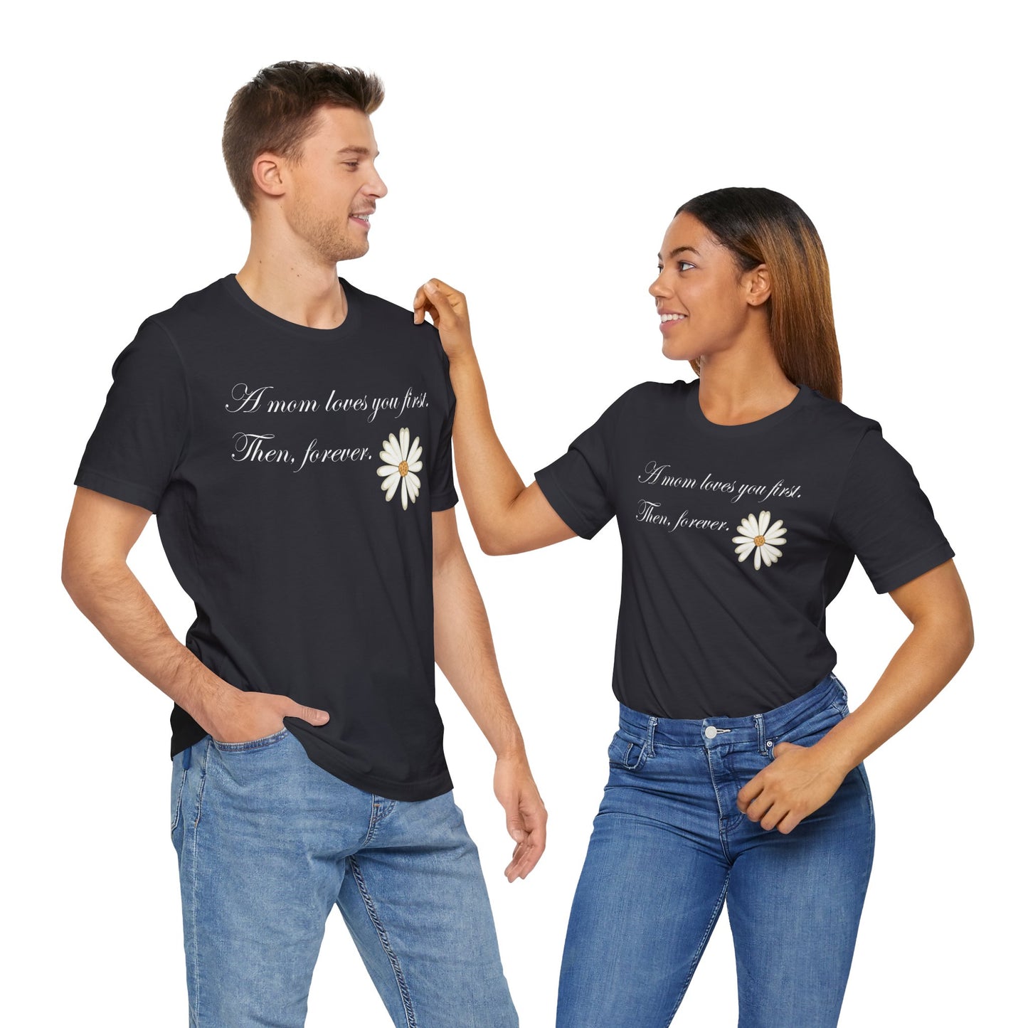 T-shirt unisexe en coton avec signature de maman