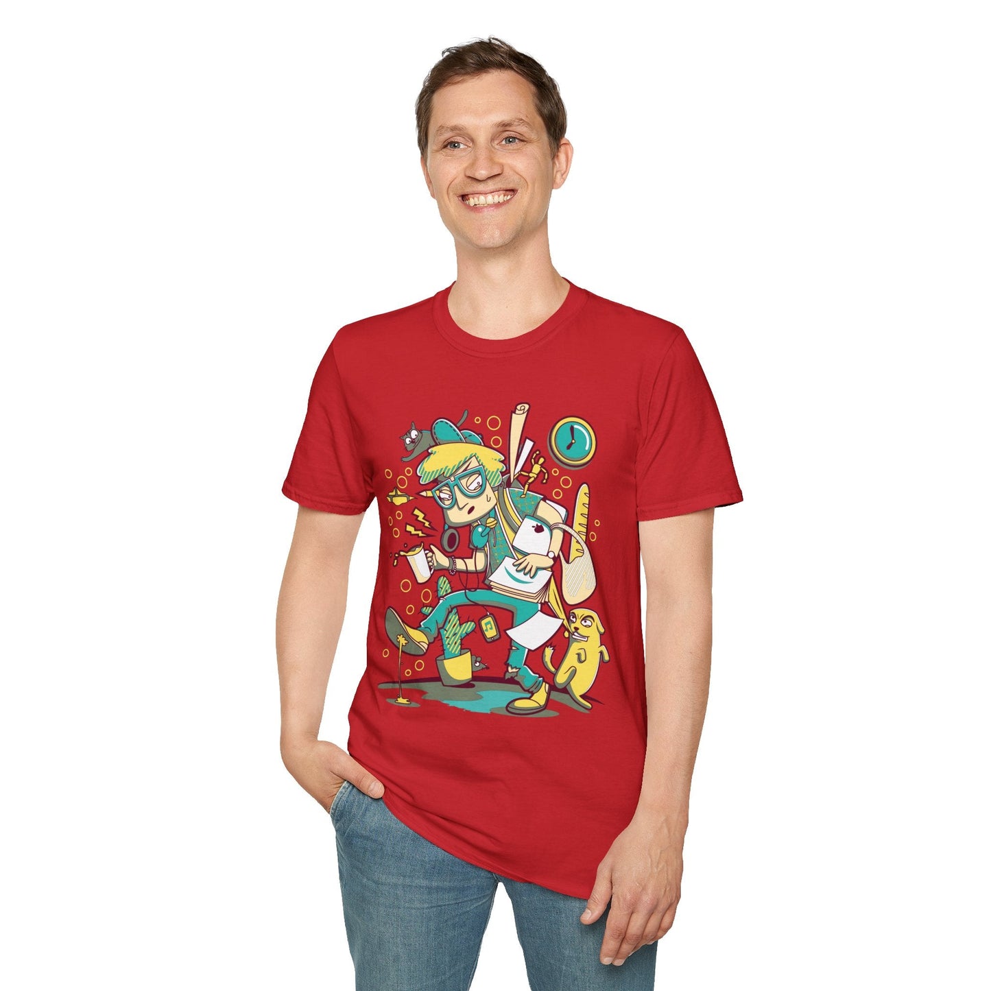 Cartoon T Shirt Animation T Shirt Funny Tee Shirt Unisex Gildan Softstyle 64000 Cotton Tee