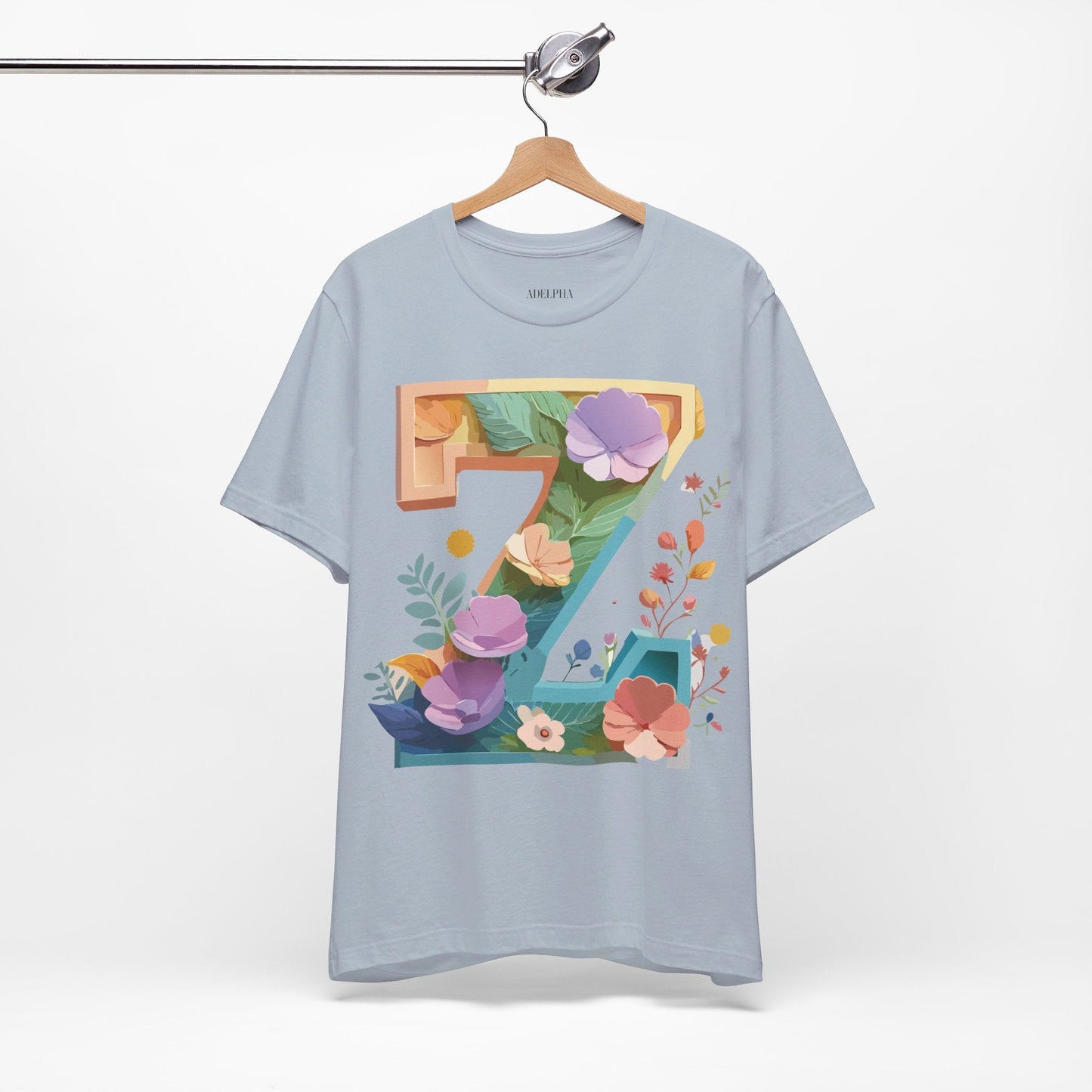 Unisex Letter Z Graphic Tee Premium by Adelpha Vintage Inspired Art Short Sleeve Shirt