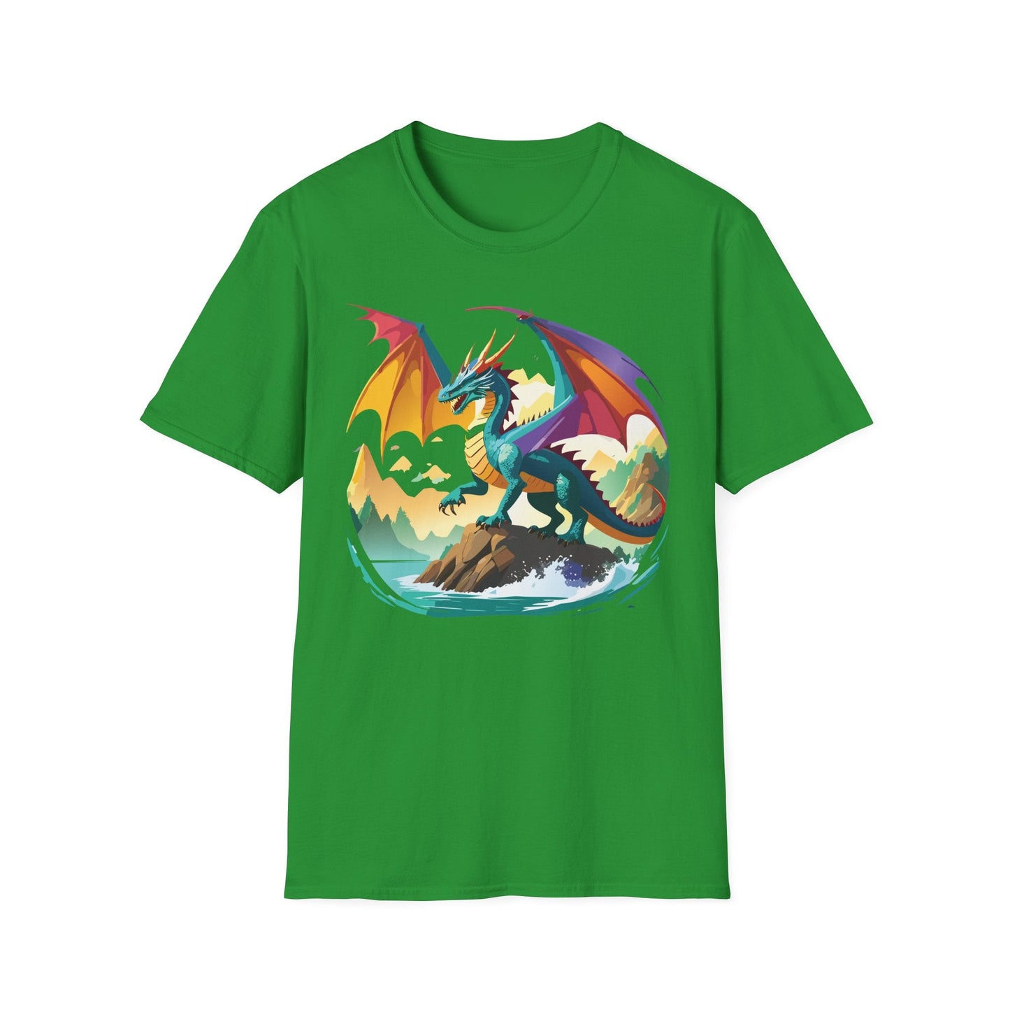 Dragon T Shirt Unisex Dragon Shirt Animal Design Softstyle Tee 100 Percent Cotton