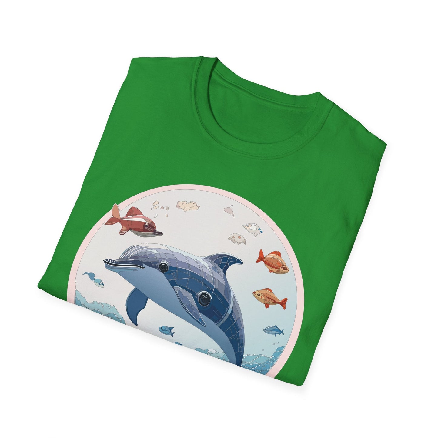 Dolphin Shirt Unisex Softstyle Tee One Hundred Percent Ring Spun Cotton Lightweight Comfort