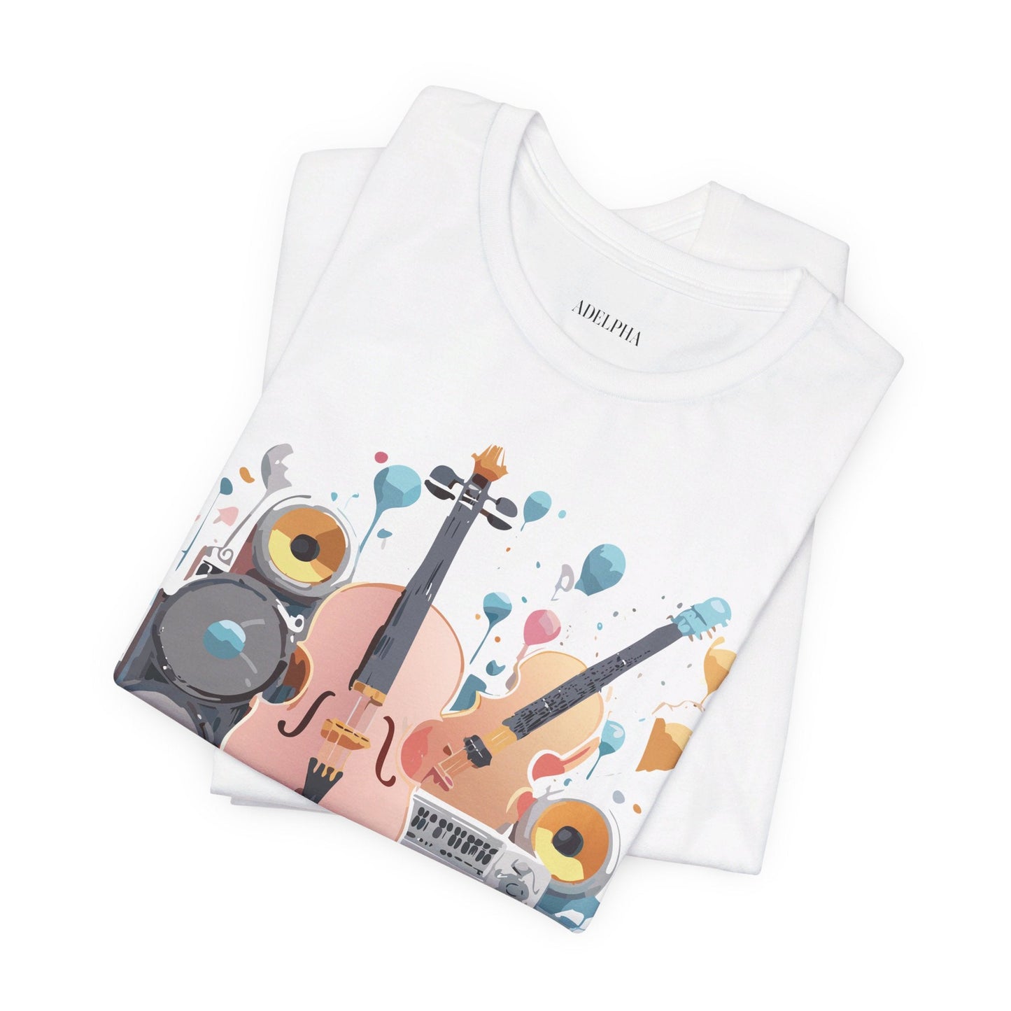 Adelpha Vintage Inspired Music Graphic T Shirt Unisex Jersey Short Sleeve Tee Artwork