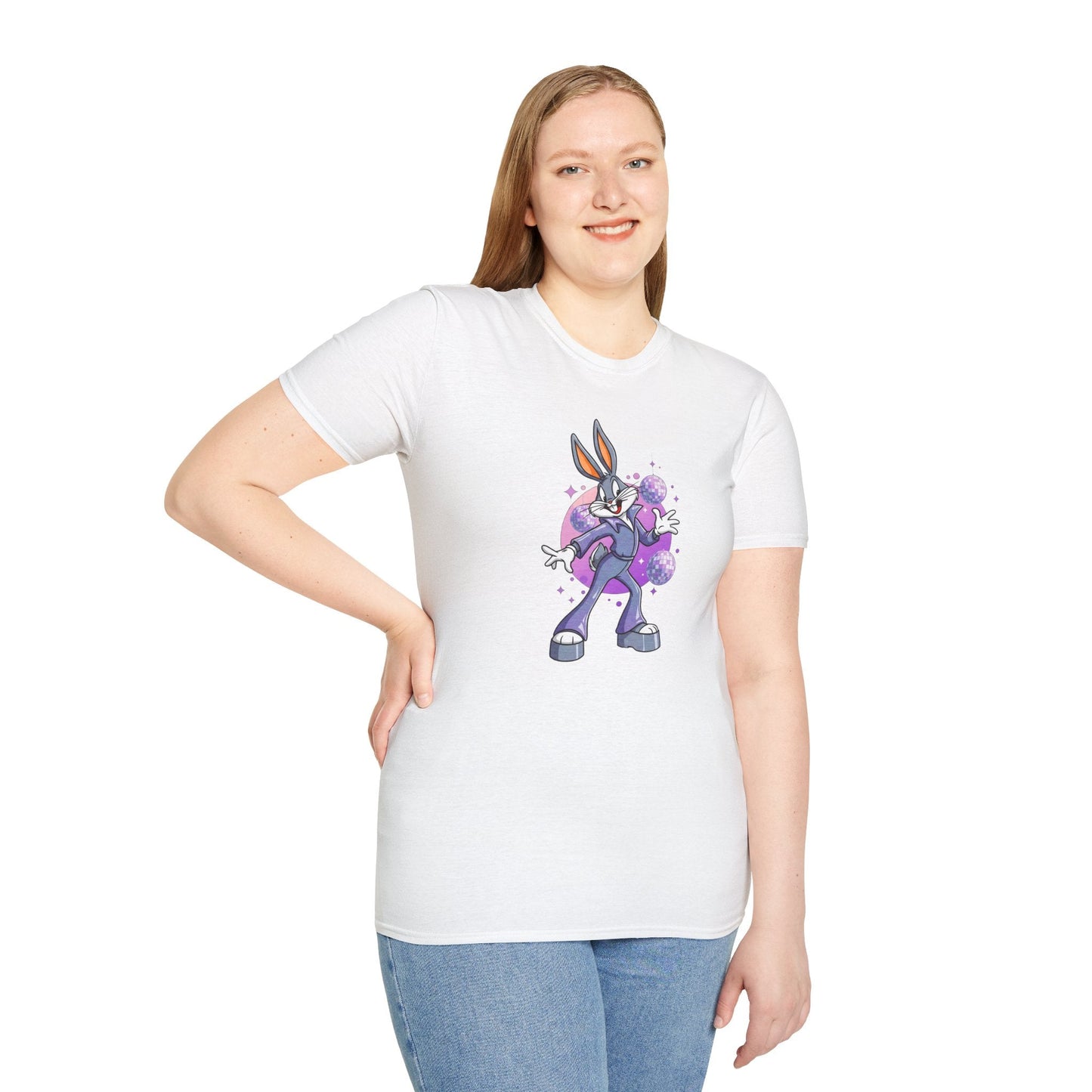 Bugs Bunny Unisex T Shirt Cartoon Animation Tee Gildan Softstyle 64000 Cotton Tee