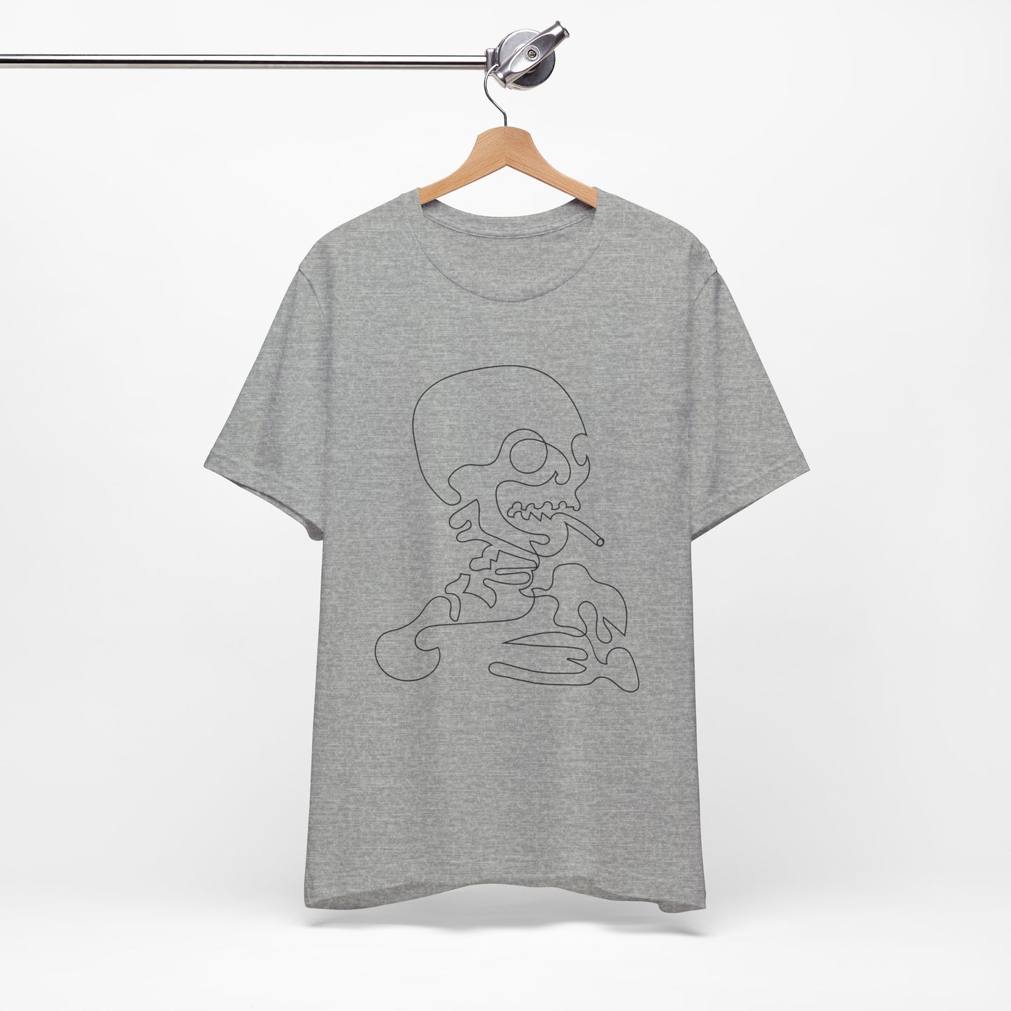 Unisex Cotton Tee Shirt with Skull