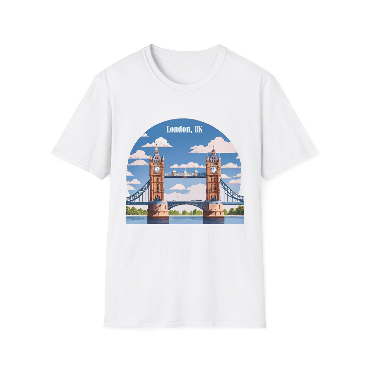 London Tower Bridge Illustration T-Shirt | London, UK skyline tee