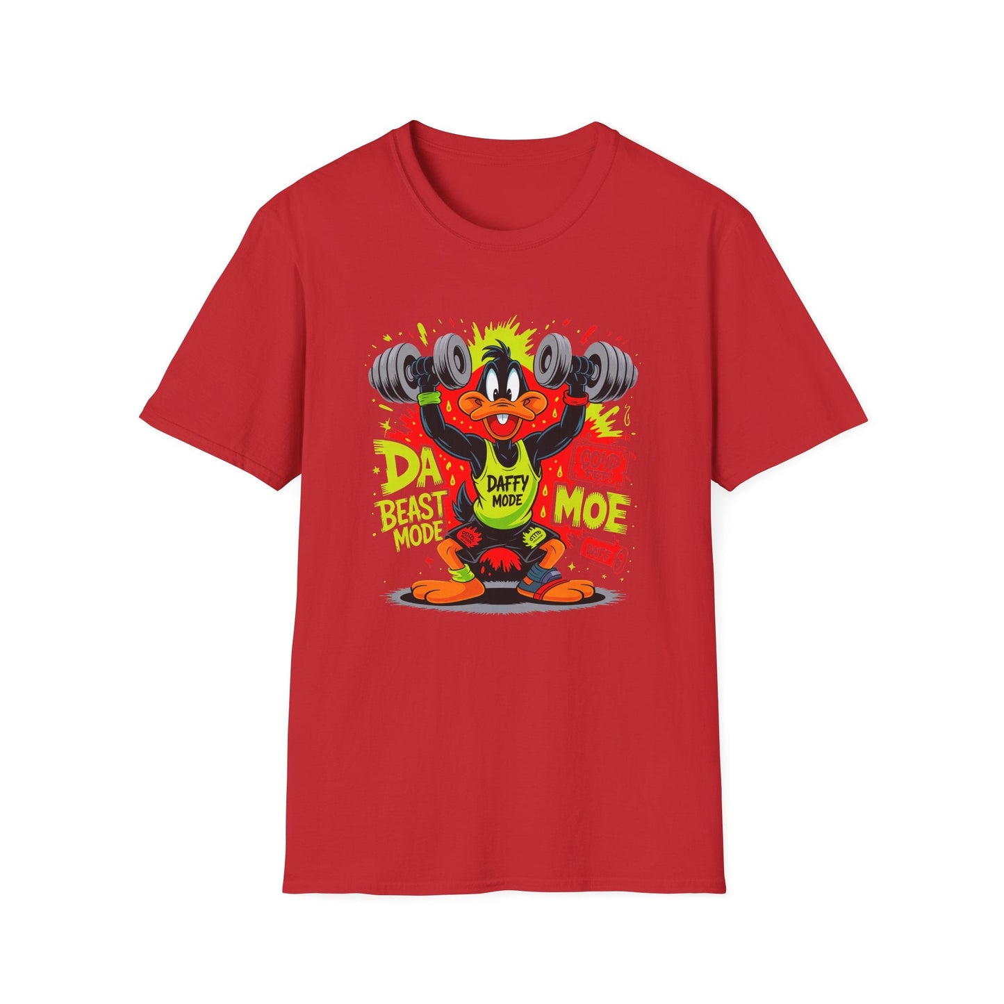 Unisex Cartoon T Shirt With Animation Design Funny Animals Tee Softstyle Gildan 64000